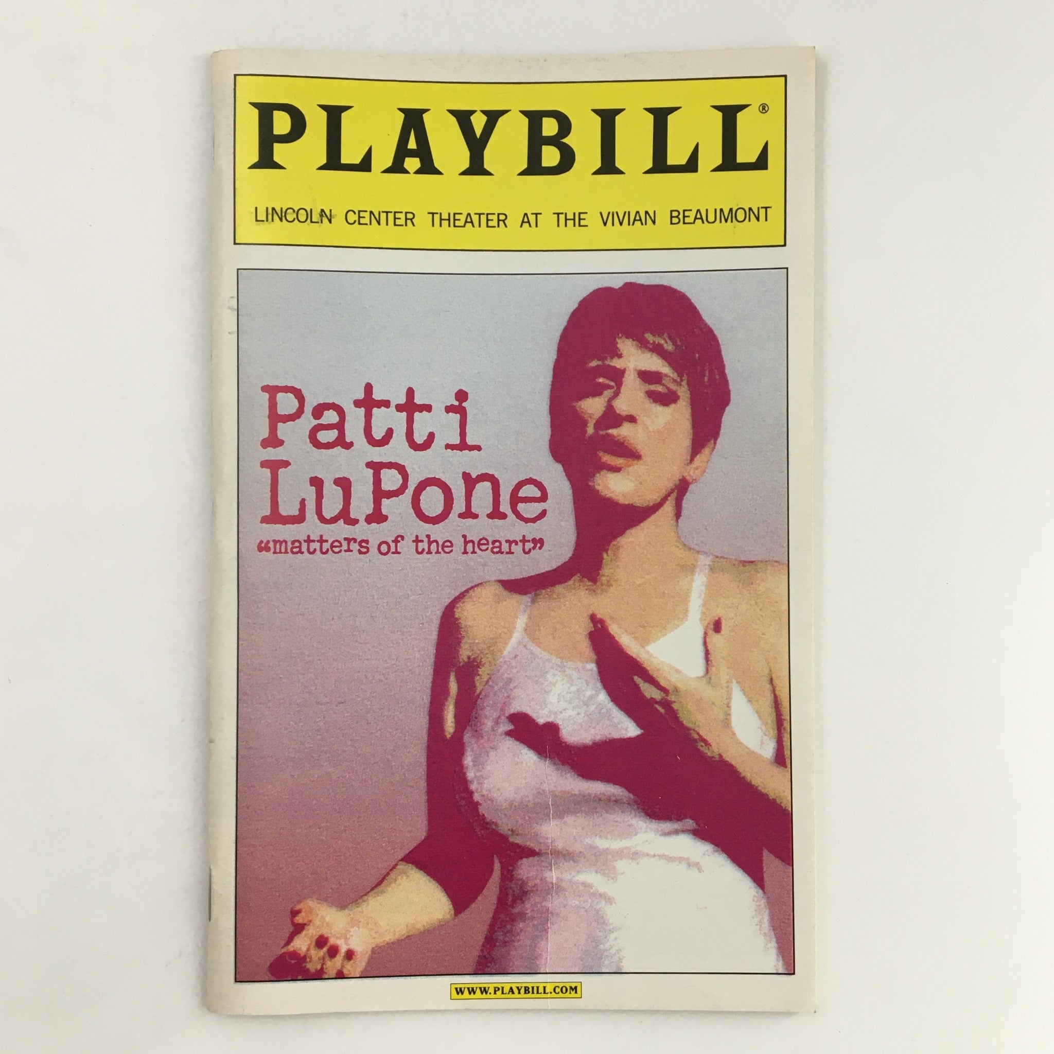 2000 Playbill Lincoln Center Theater Presents Patti LuPone Matters Of The Heart