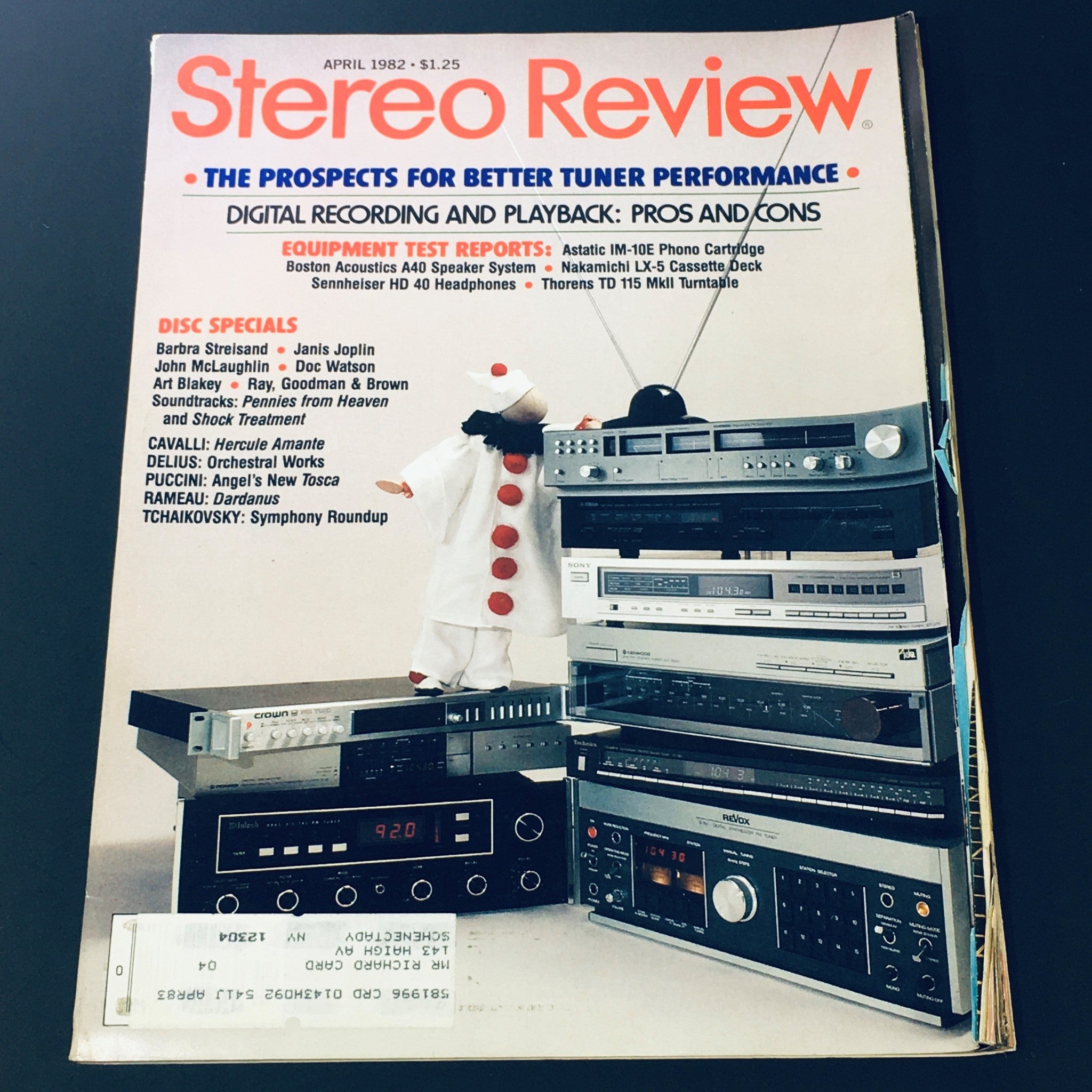 VTG Stereo Review Magazine April 1982 - Barbara Streisand / Janis Joplin Discs