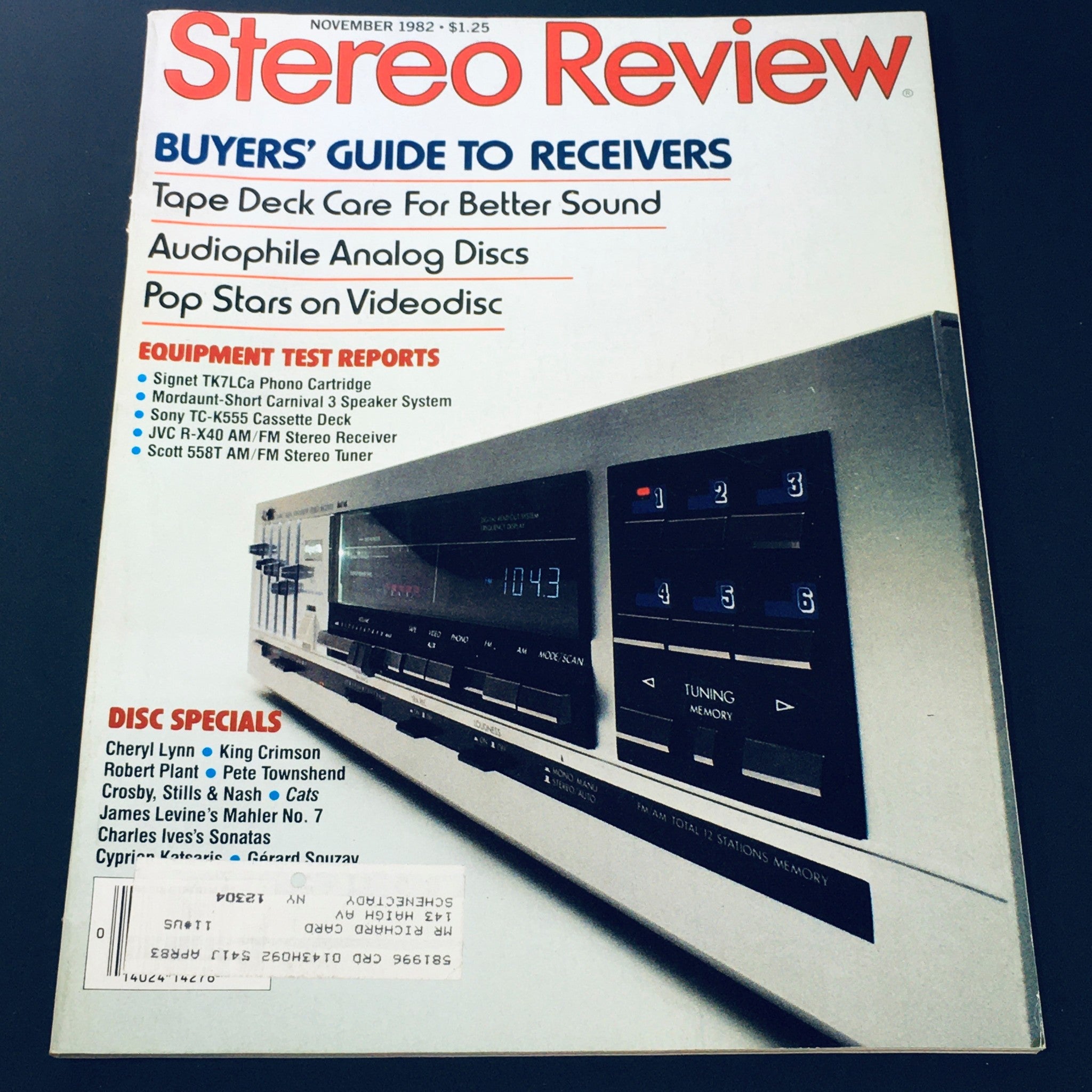 VTG Stereo Review Magazine November 1982 - Cheryl Lynn / King Crimson / Cats