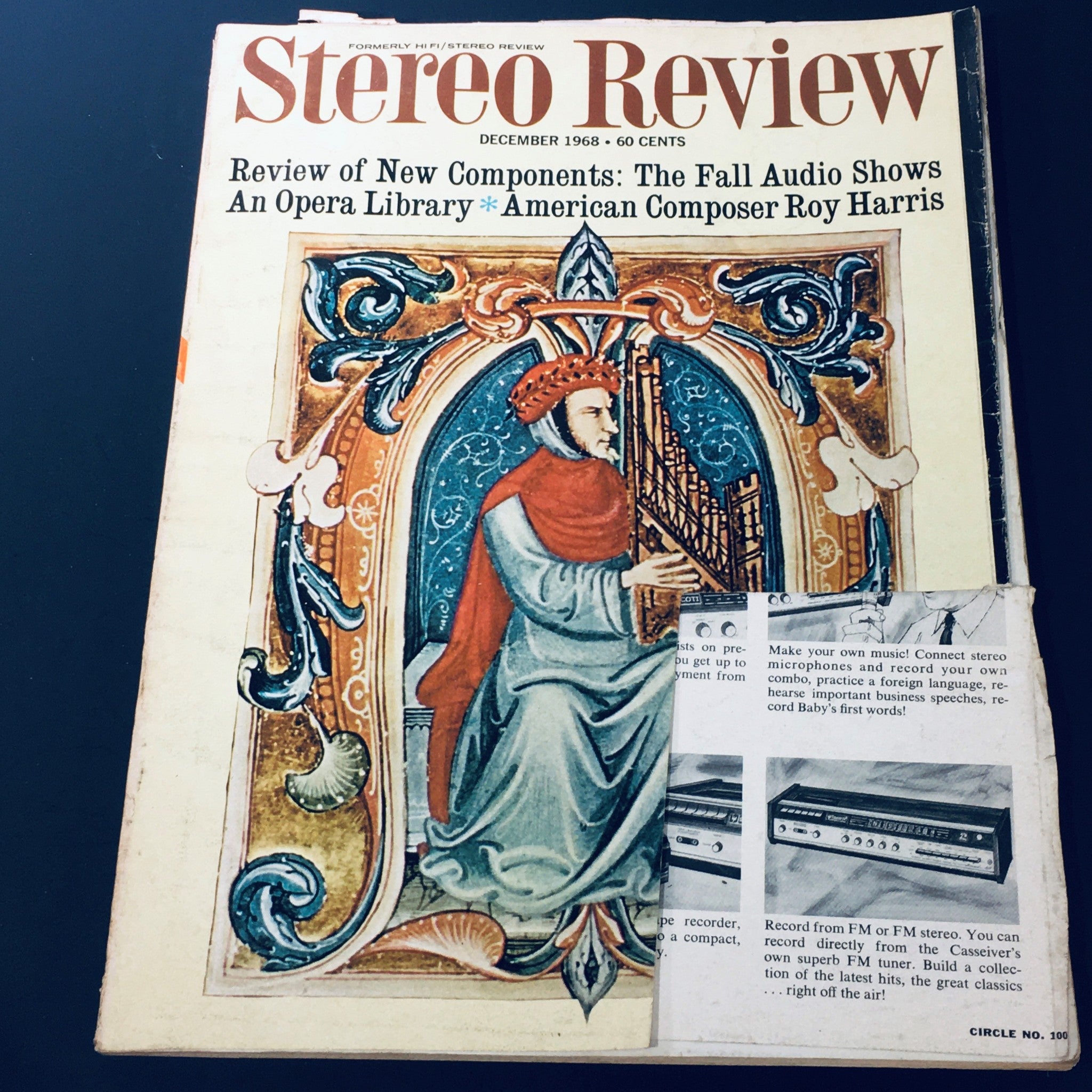 VTG Stereo Review Magazine December 1968 - American Composer Roy Harris