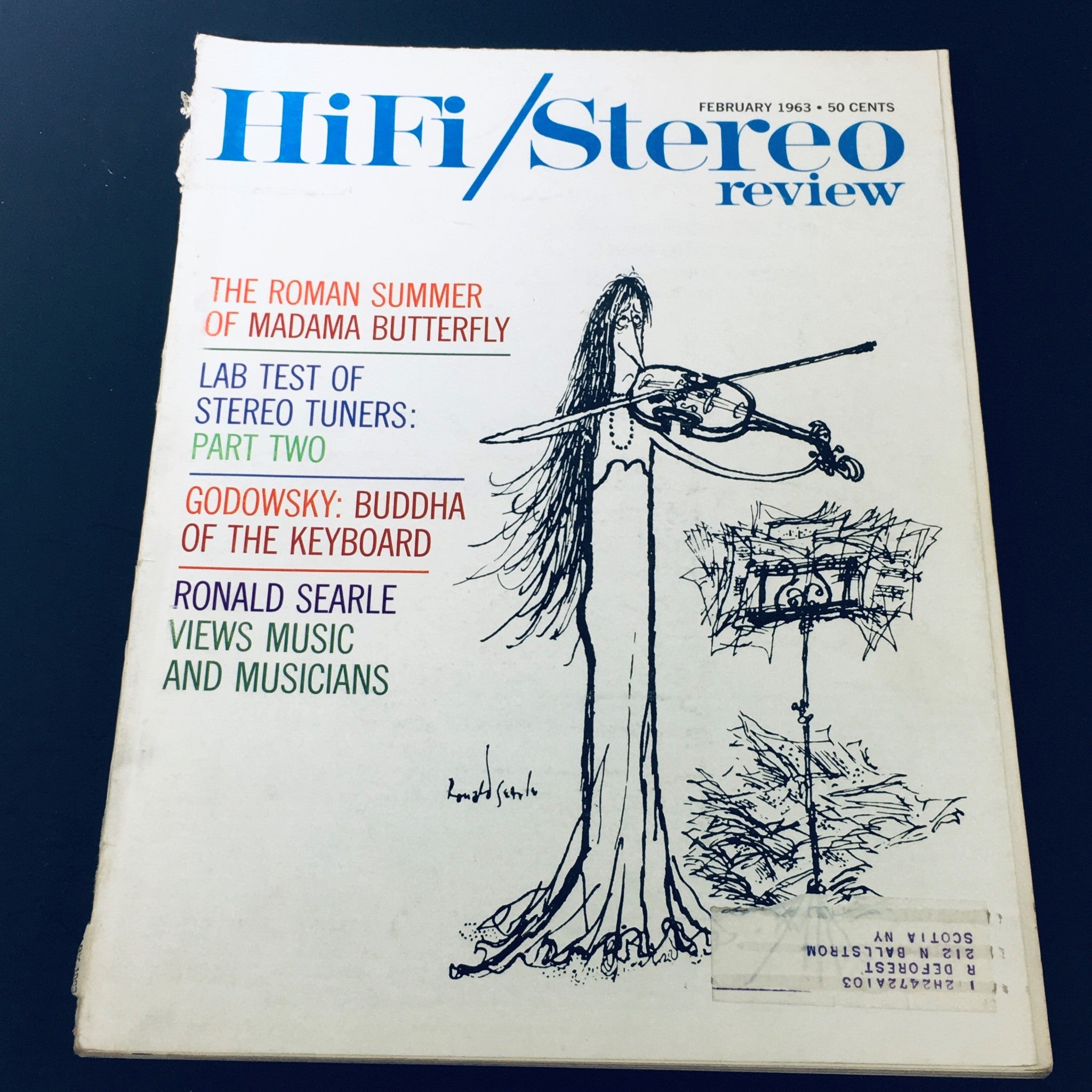 VTG HiFi Stereo Review Magazine February 1963 - Ronald Searle / Leopold Godowsky