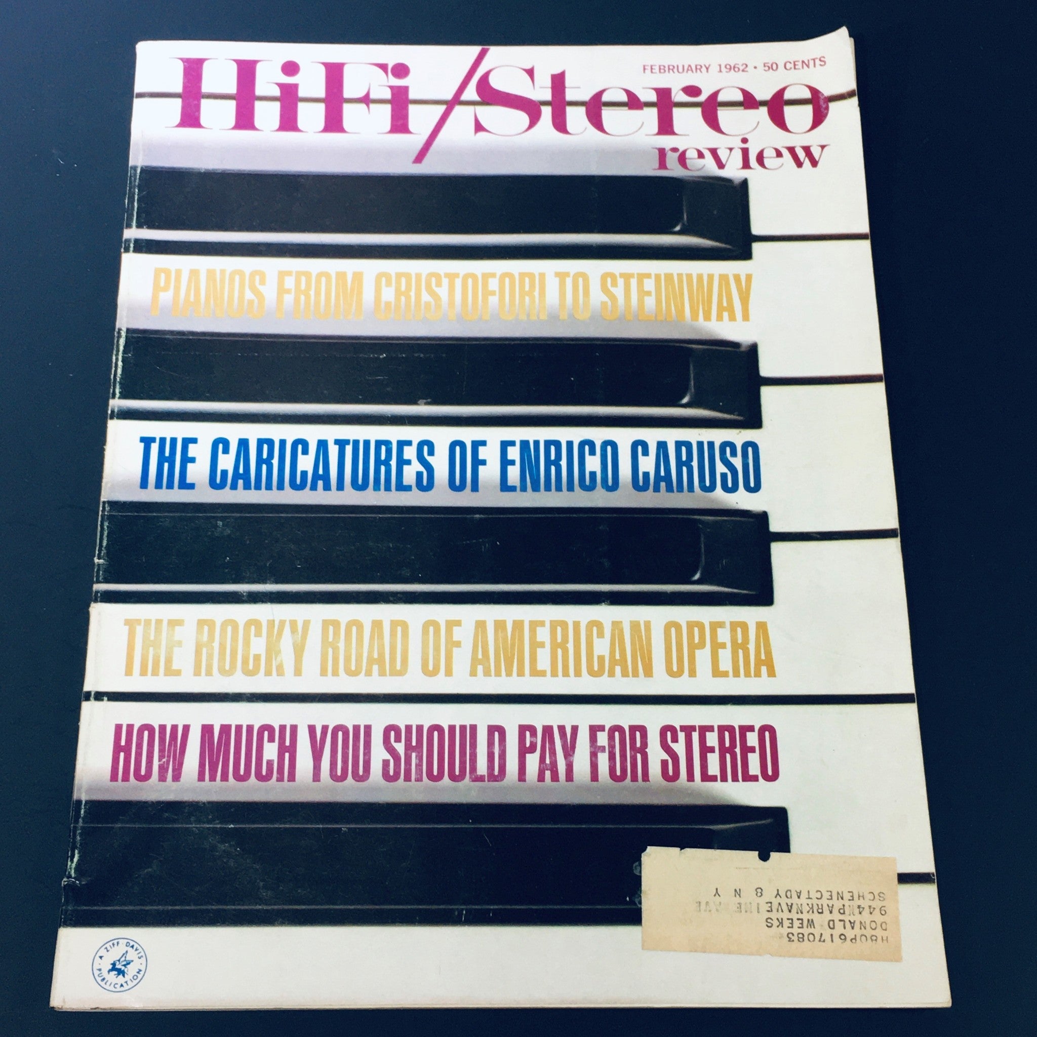 VTG HiFi Stereo Review Magazine February 1962 - The Caricatures of Enrico Caruso