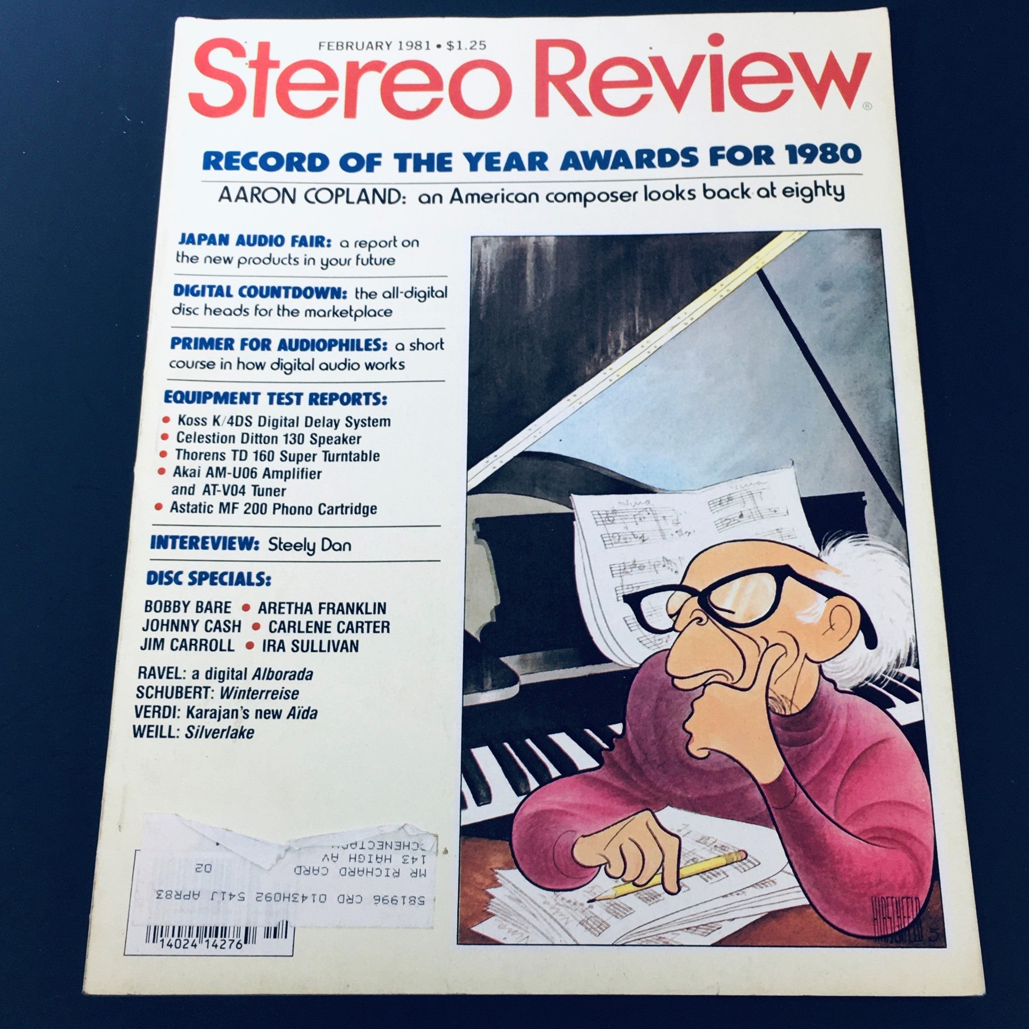 VTG Stereo Review Magazine February 1981 - Bobby Bare / Aretha Franklin Discs