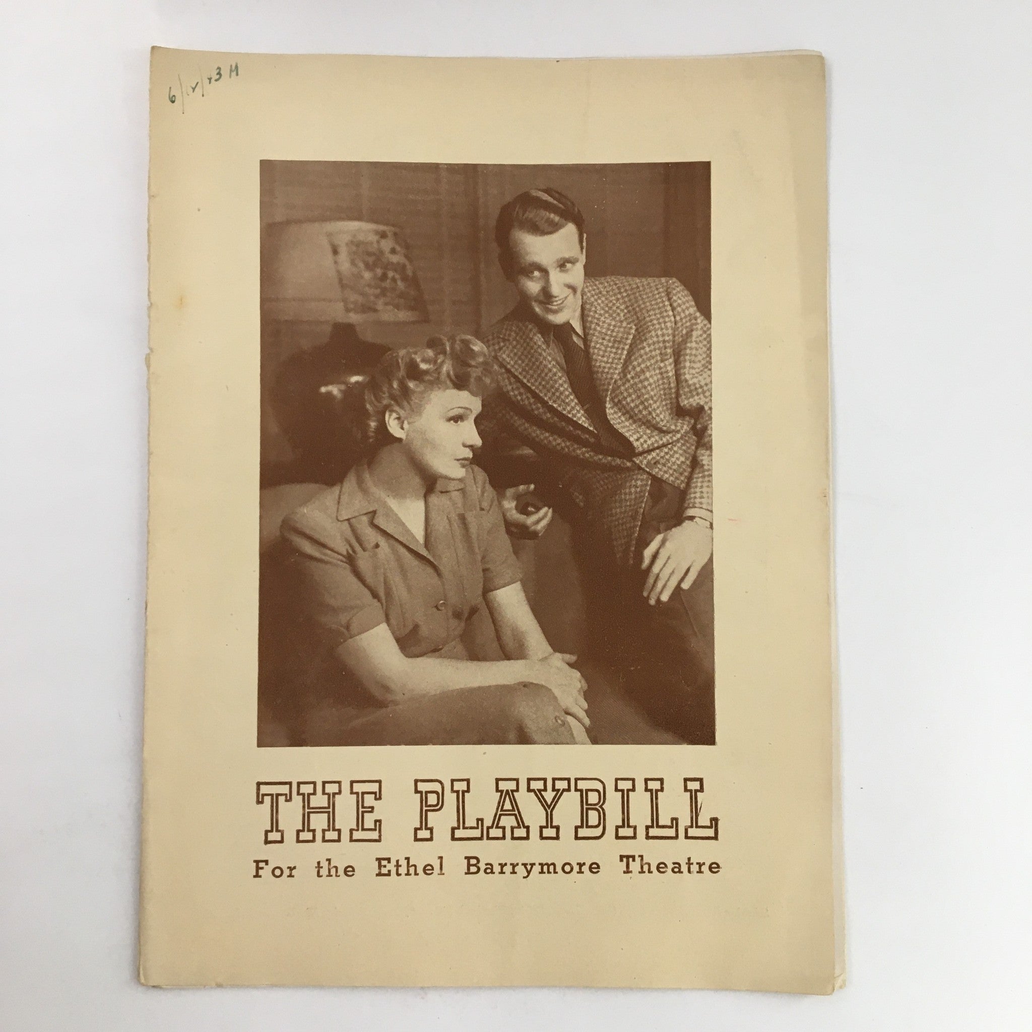 1943 Playbill Ethel Barrymore Theatre Presents Tomorrow The World by James Gow