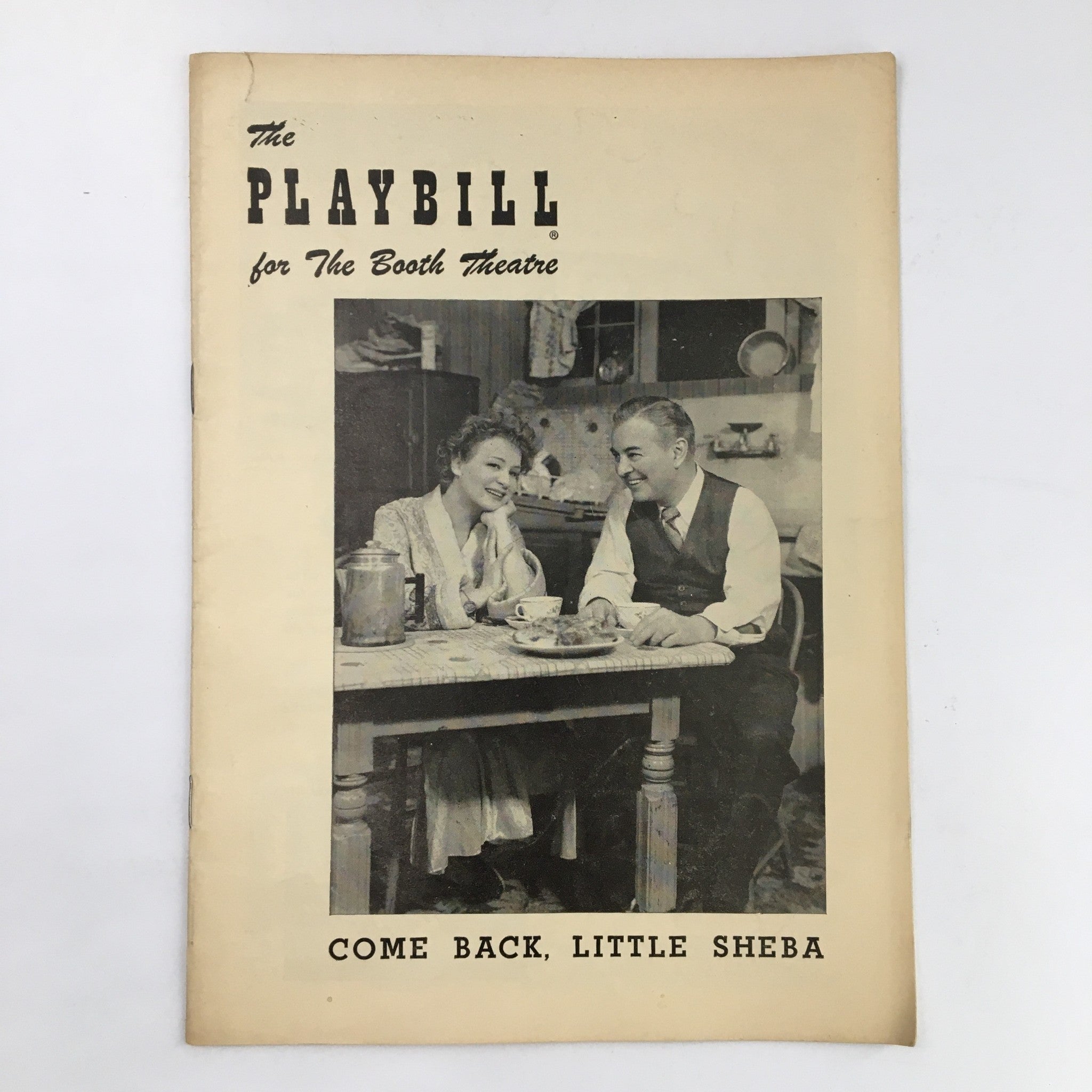 1950 Playbill The Booth Theatre Presents Shirley Booth Come Back, Little Sheba