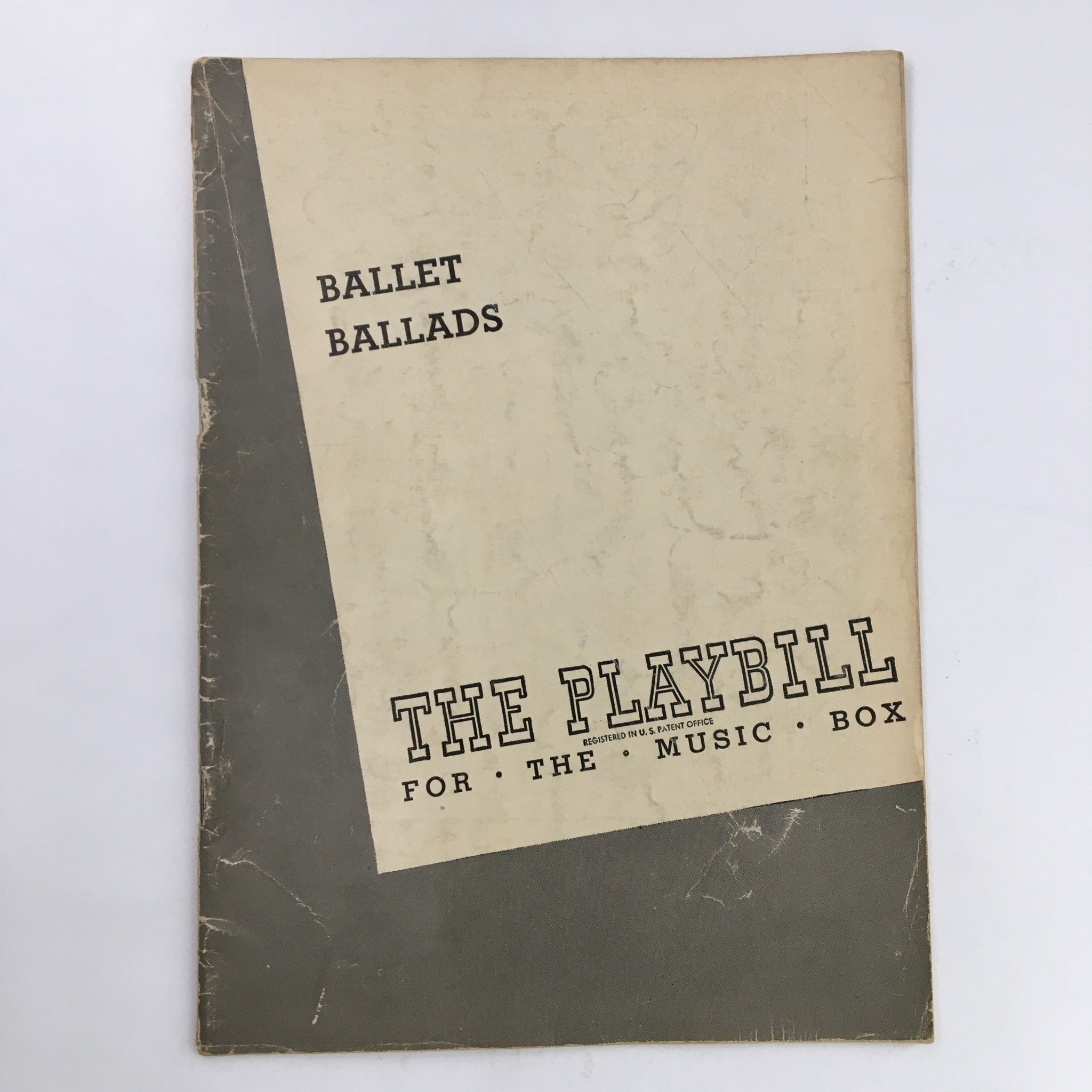 1948 Playbill The Music Box T. Edward Hambleton Present Ballet Ballads