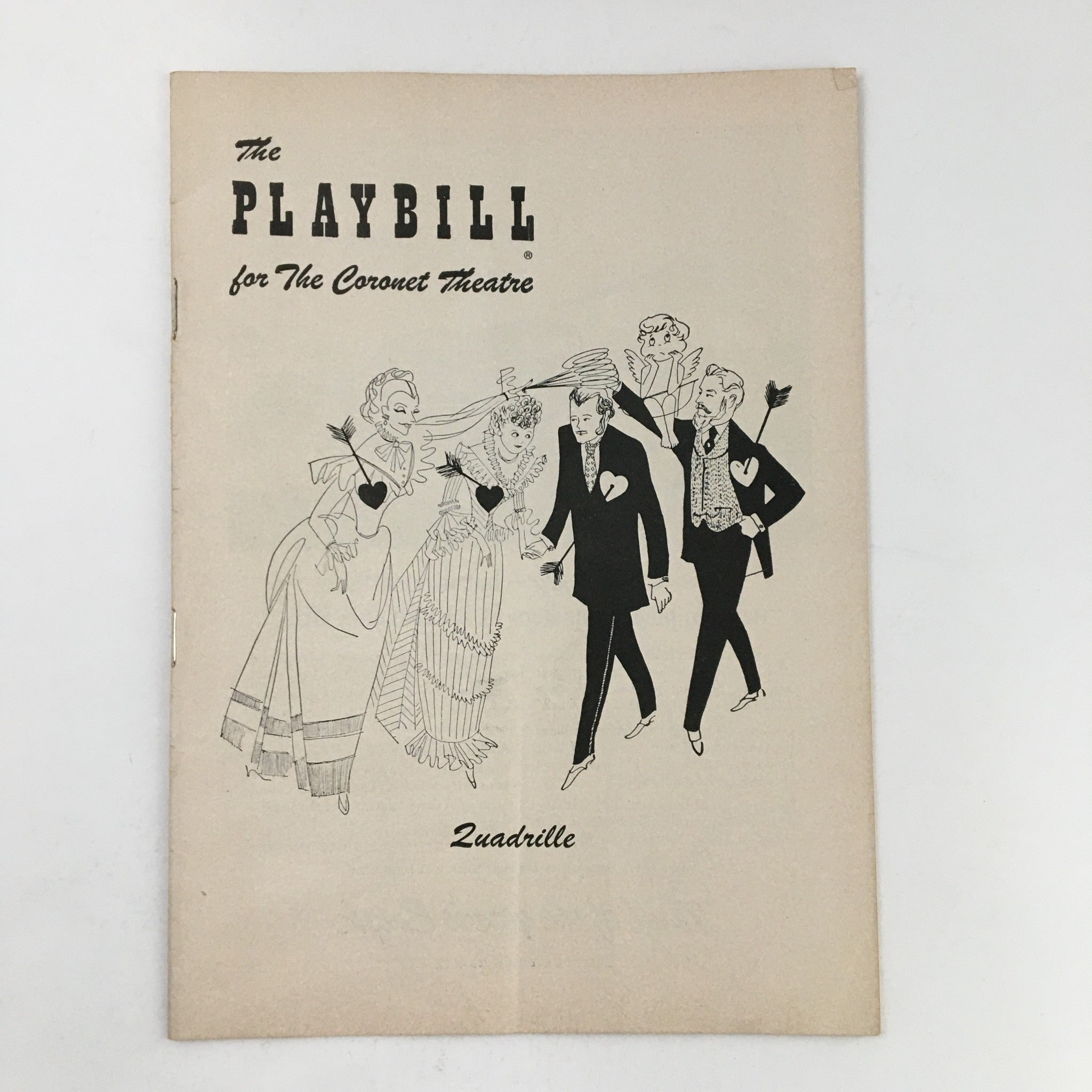 1955 Playbill Coronet Theater Present Alfred Lunt in Quadrille by Mr. Lunt