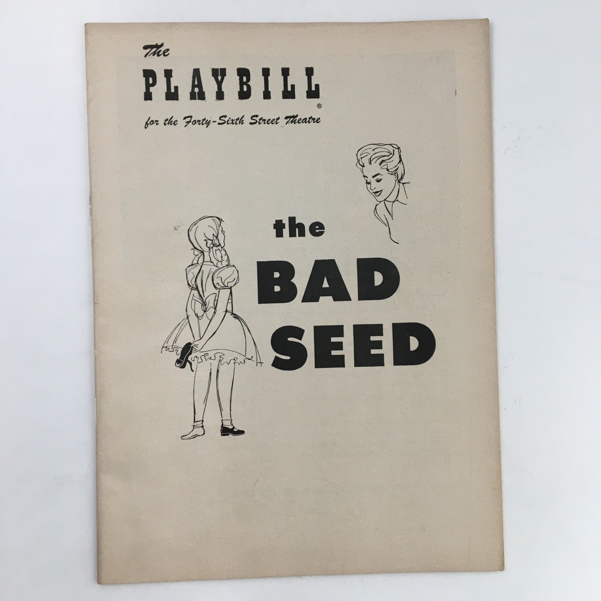 1955 Playbill Forty-Sixth Street Theatre Presents Nancy Kelly in The Bad Seed