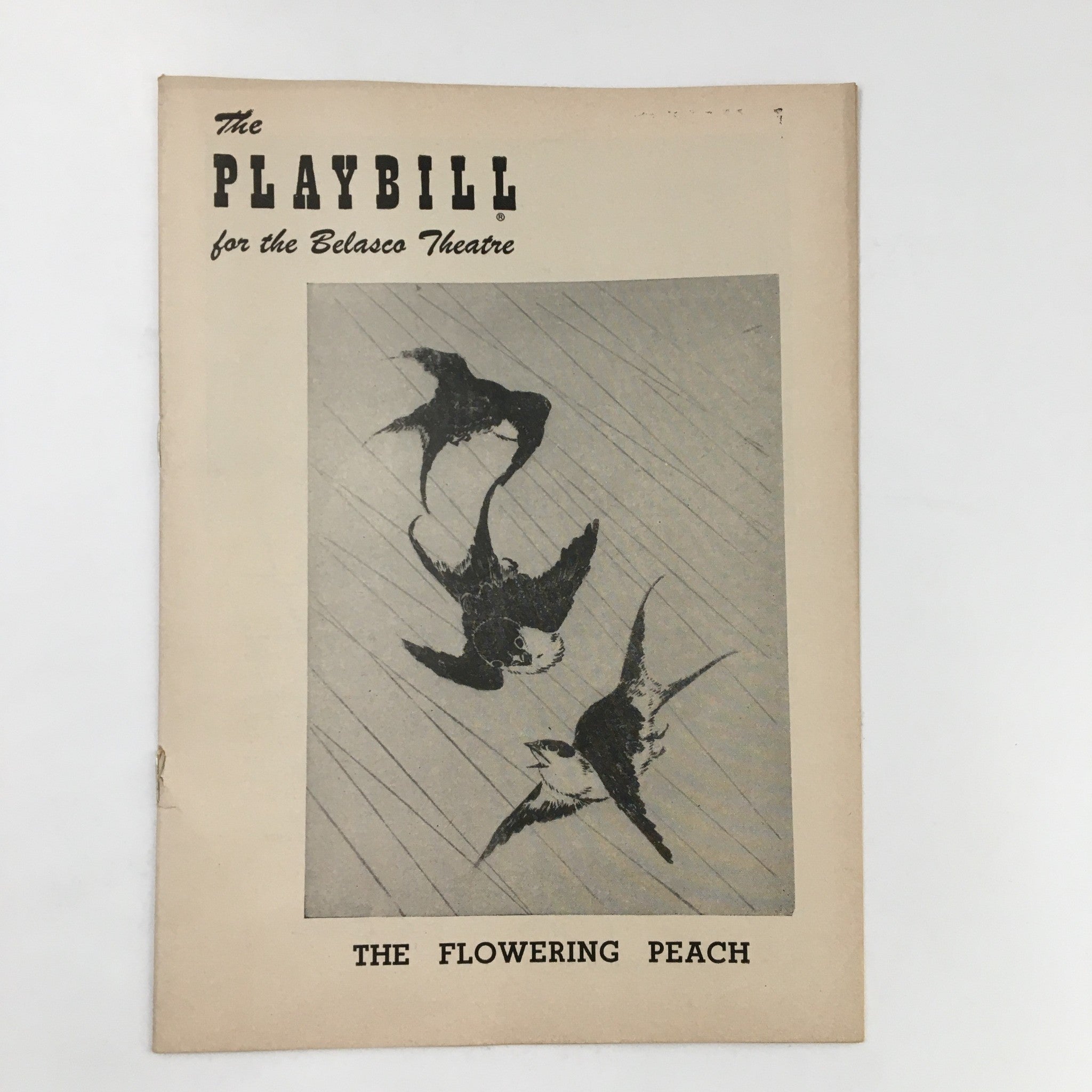 1955 Playbill Belasco Theatre Presents Menasha Skulnik in The Flowering Peach