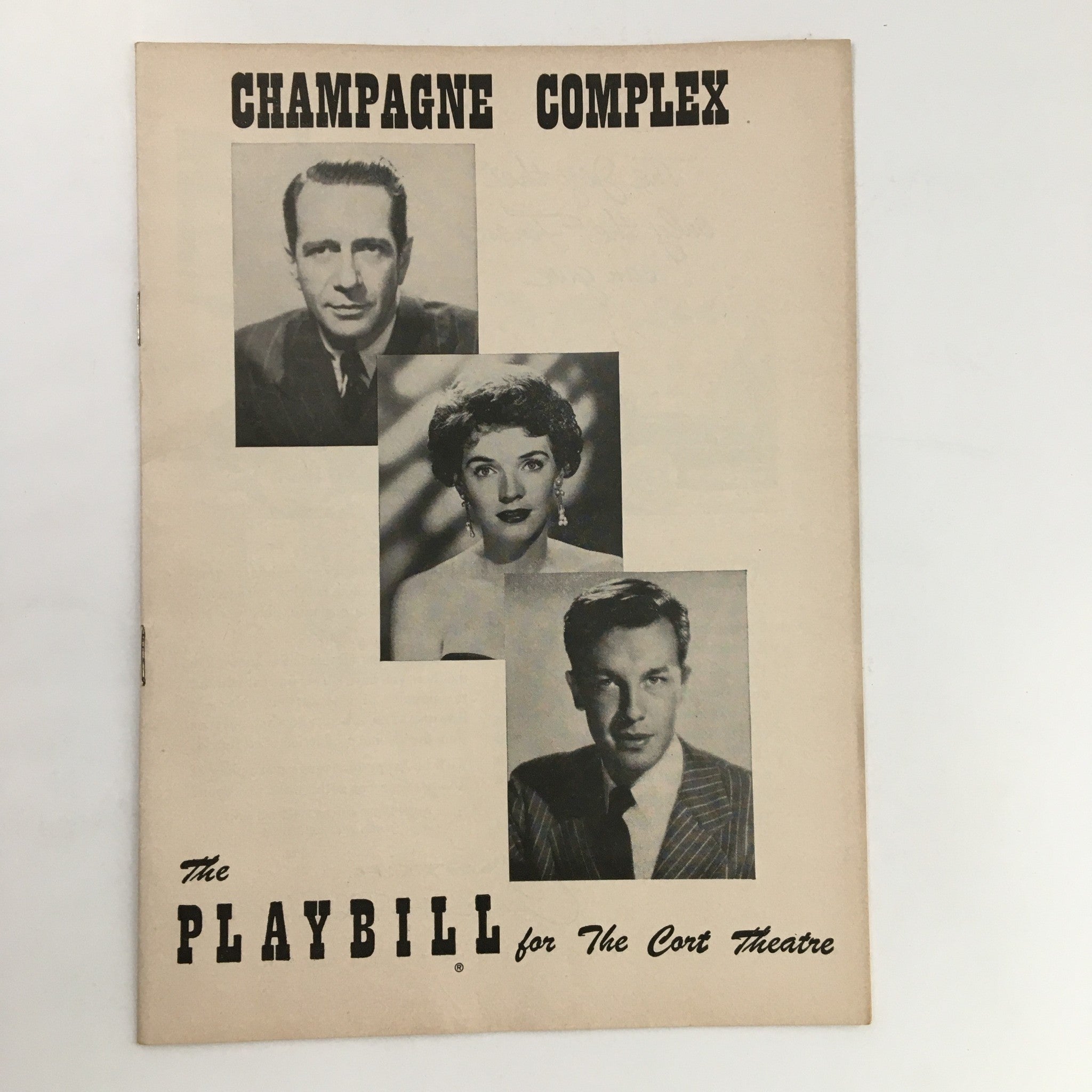 1955 Playbill Cort Theatre Presents Donald Cook in Champagne Complex