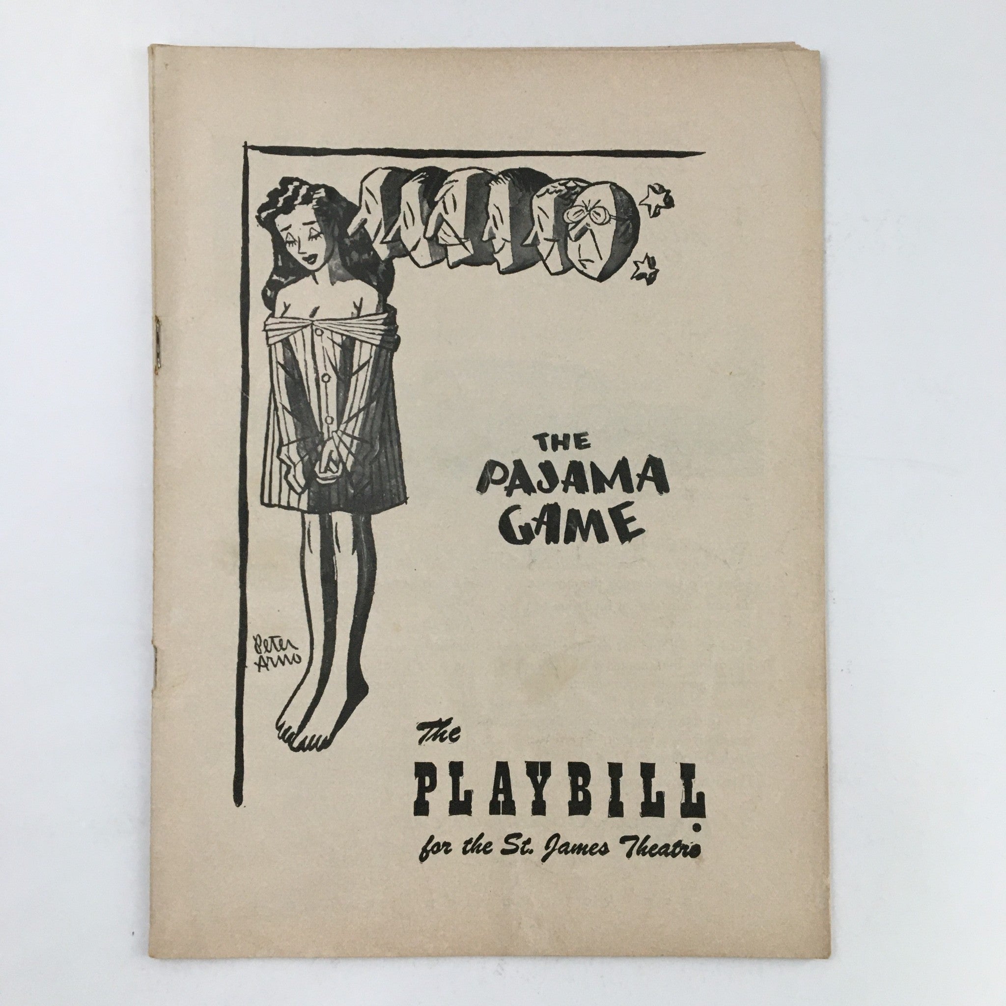 1955 Playbill St. James Theatre Present Eddie Foy Jr. in The Pajama Game