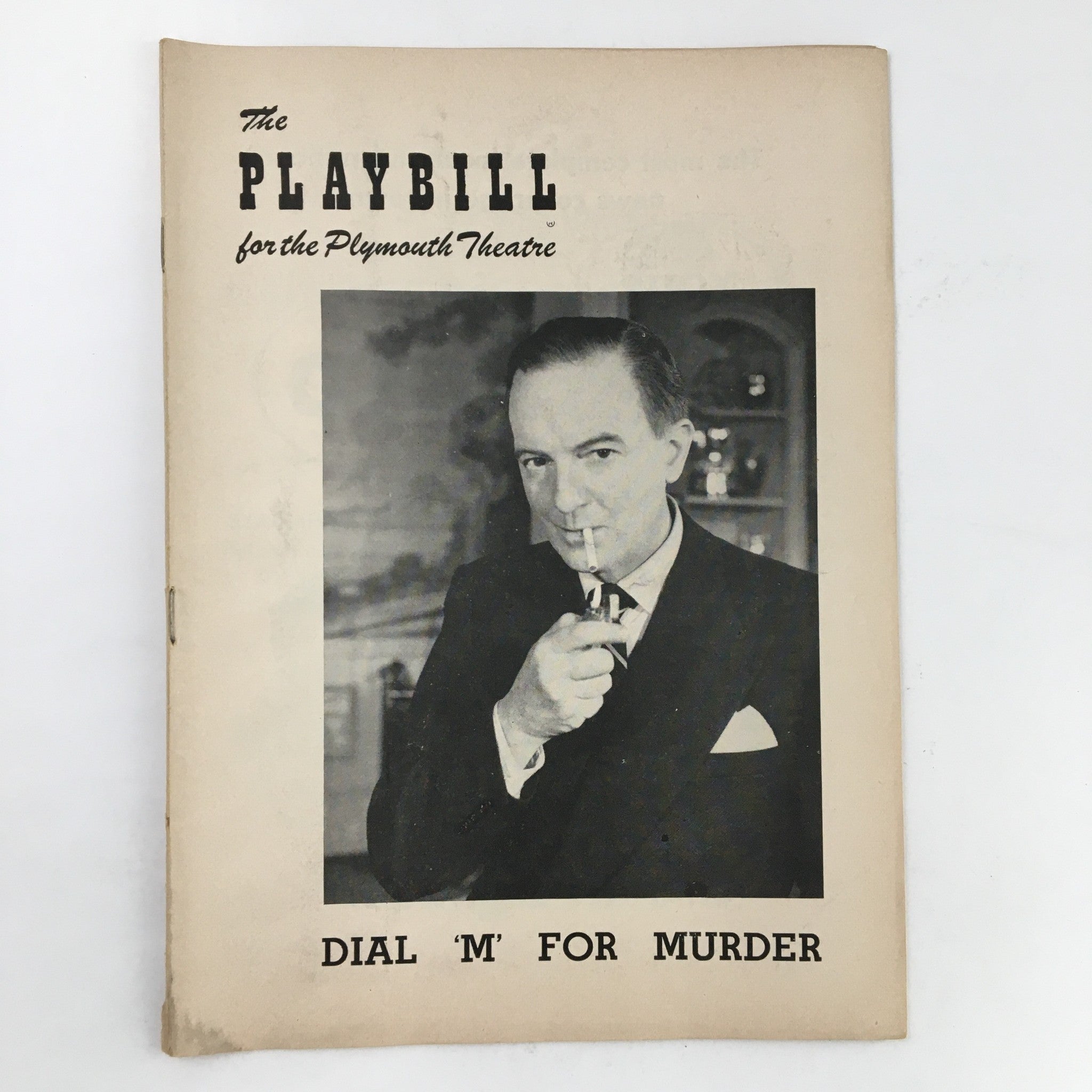 1953 Playbill The Plymouth Theatre Presents Maurice Evans in Dial M For Murder