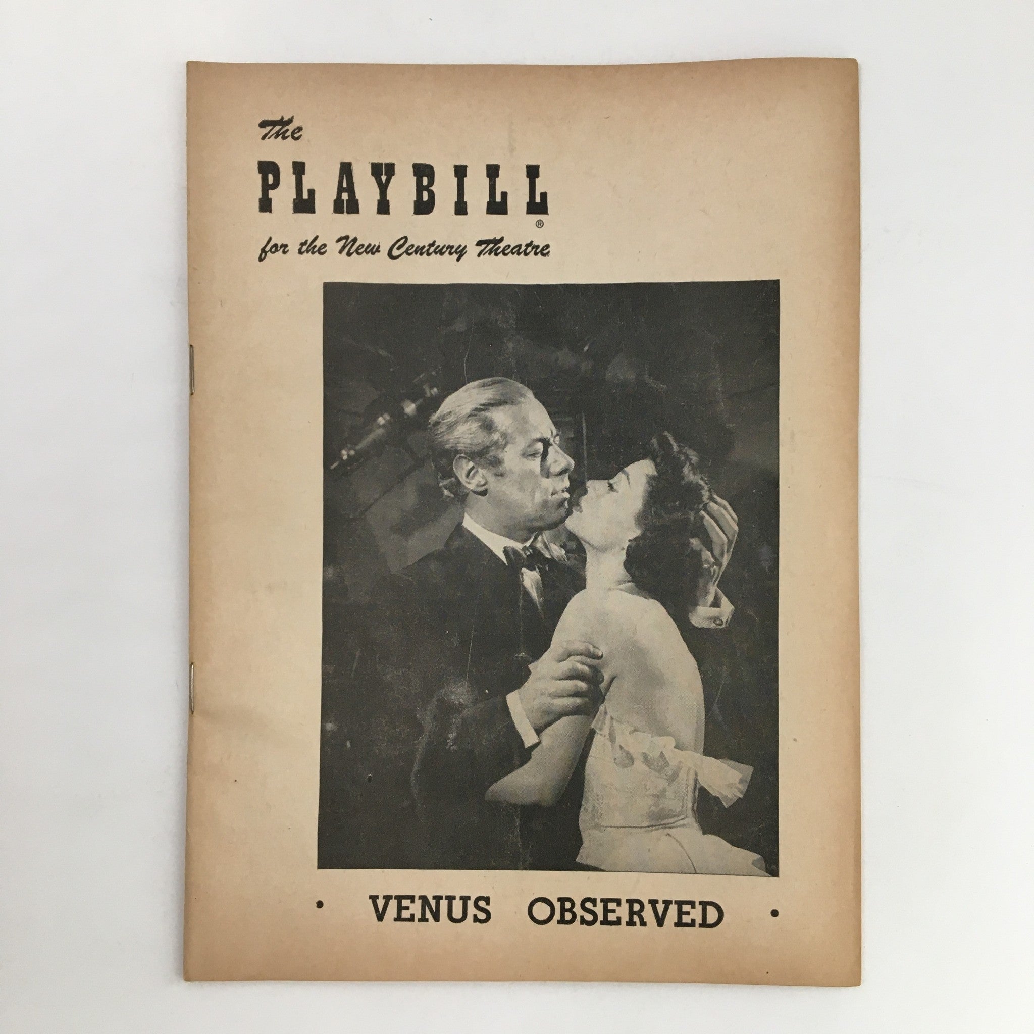 1952 Playbill New Century Theatre Rex Harrison and Lili Palmer in Venus Observed