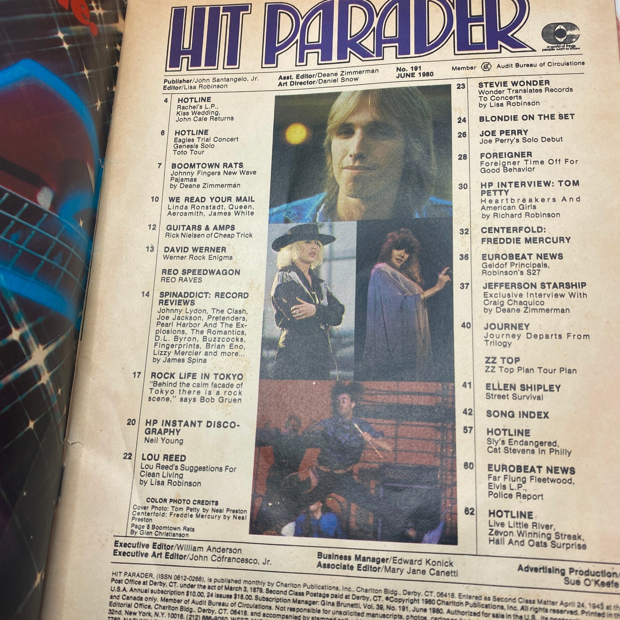 VTG Hit Parader Magazine June 1980 Tom Petty and Freddie Mercury w Centerfold