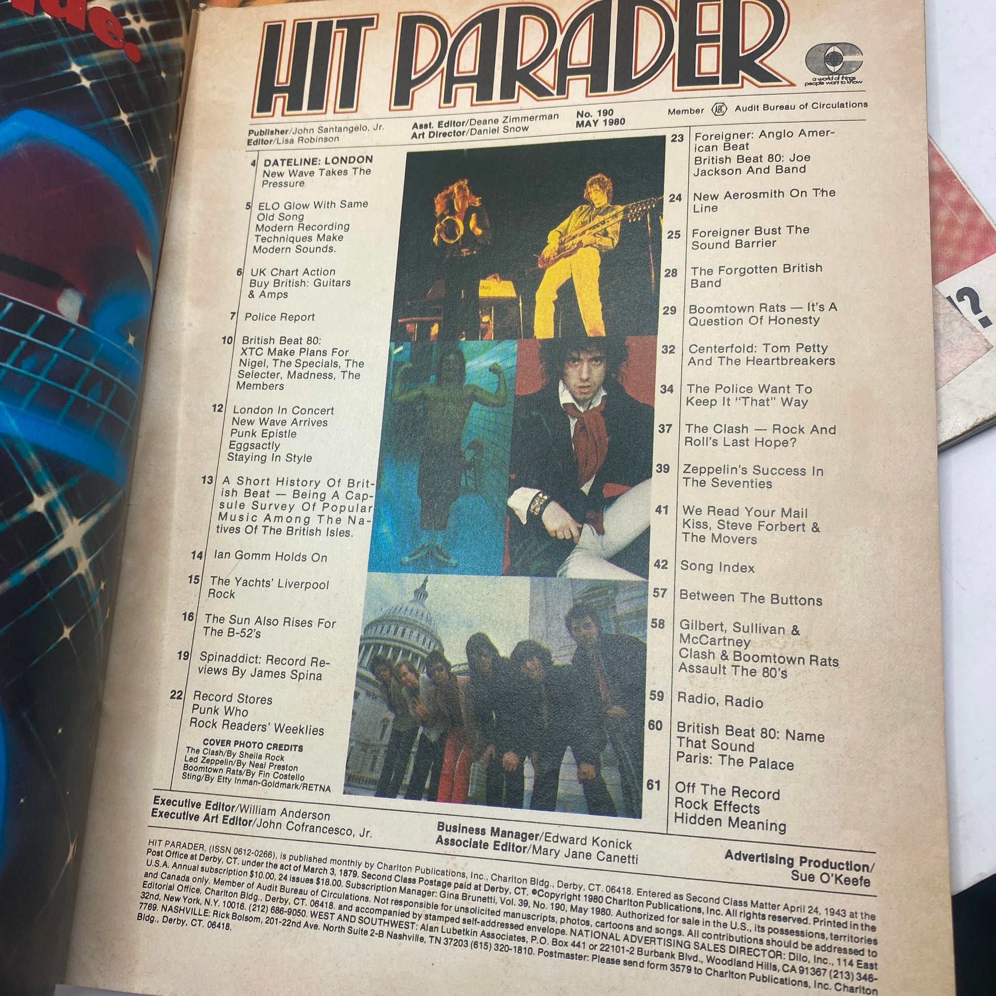 VTG Hit Parader Magazine May 1980 The Clash and Led Zeppelin w Centerfold