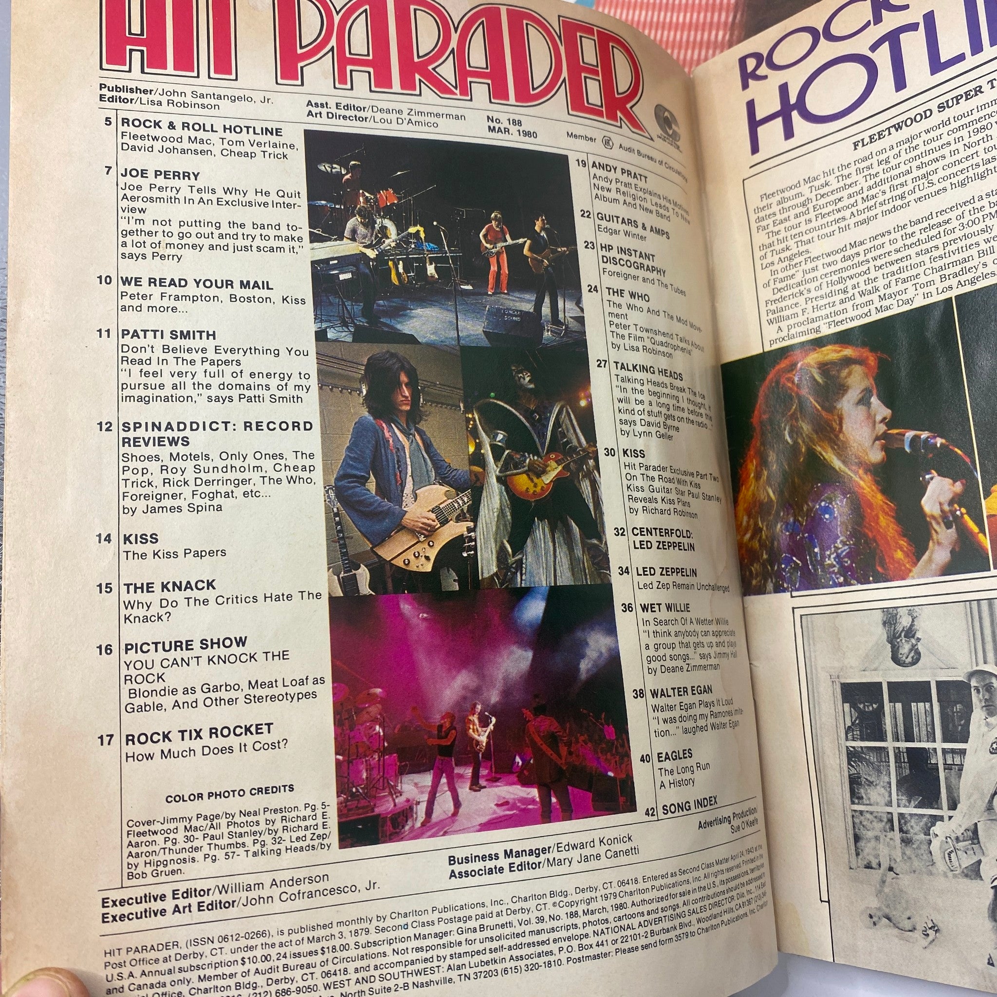 VTG Hit Parader Magazine March 1980 Jimmy Page and Fleetwood Mac w Centerfold