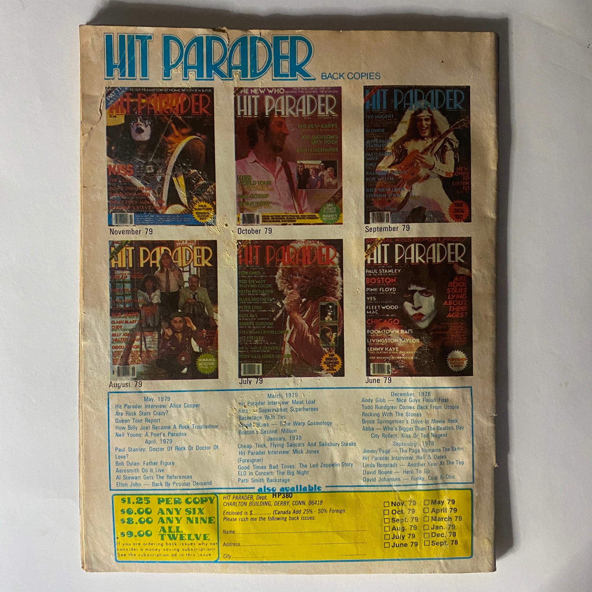 VTG Hit Parader Magazine March 1980 Jimmy Page and Fleetwood Mac w Centerfold