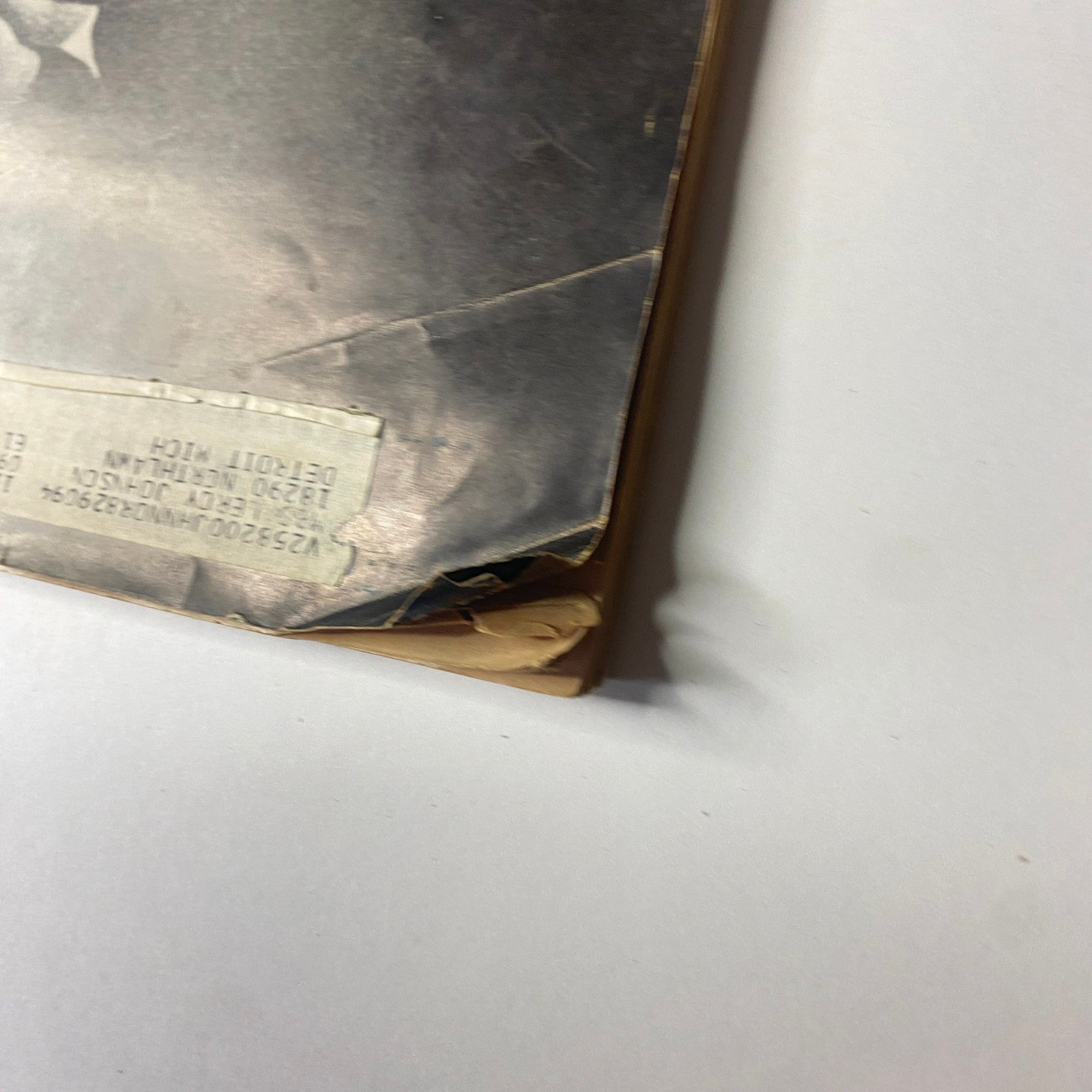 Back cover view of Ebony Magazine April 1970, showing slight wear and tear. The magazine commemorates Dr. Martin Luther King Jr. with a special feature issue.