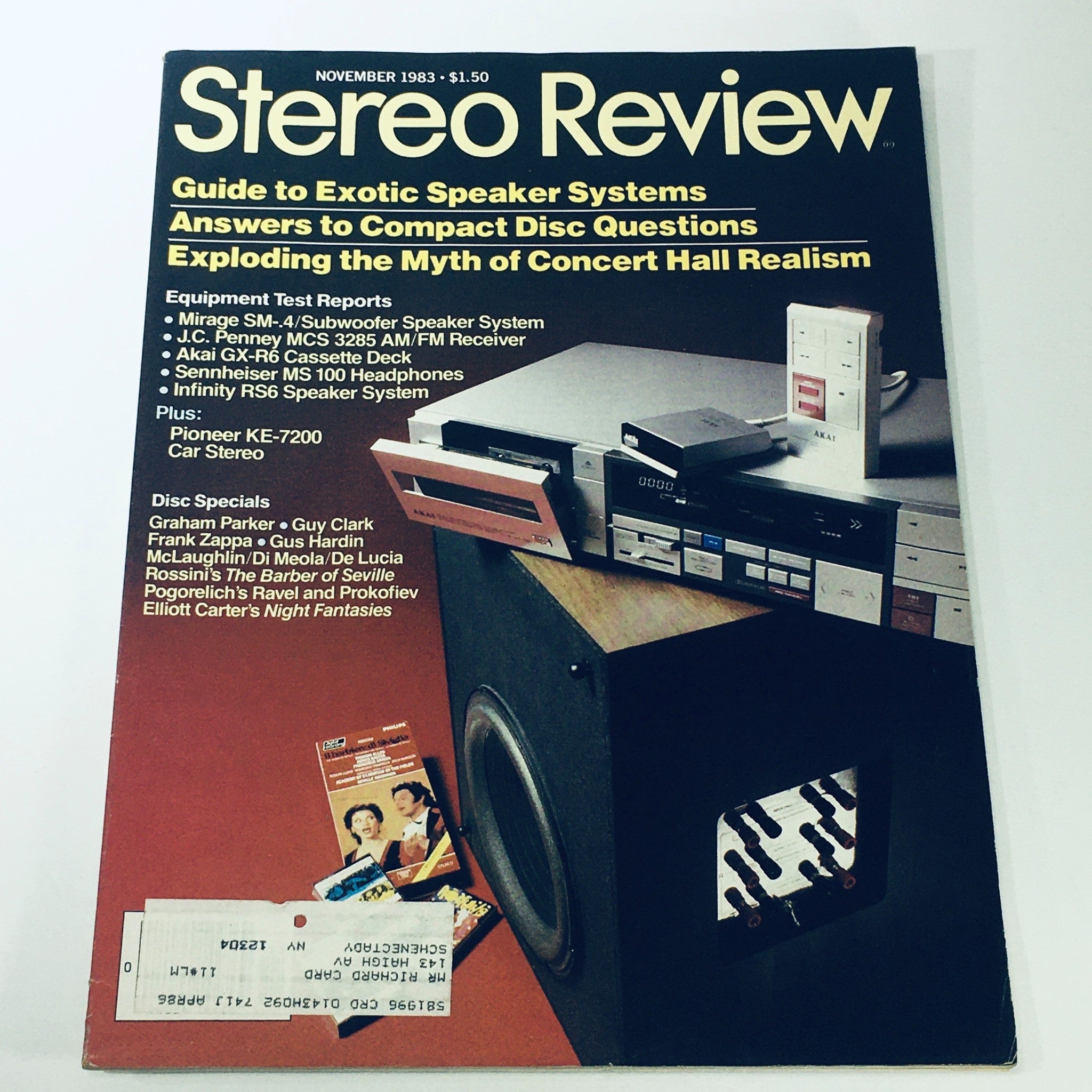 VTG Stereo Review Magazine November 1983 - Graham Parker / Guy Clark Discs