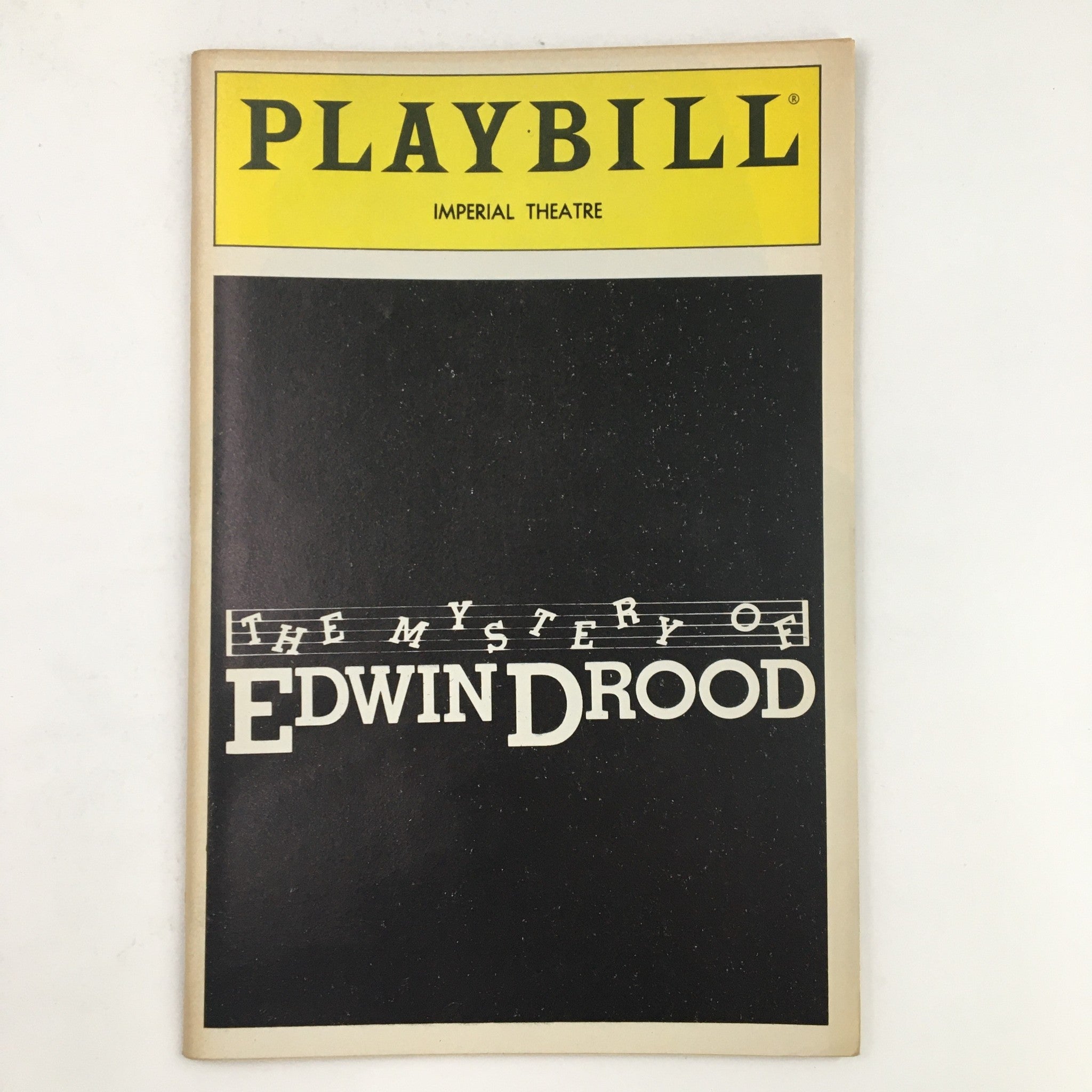 1986 Playbill Imperial Theatre Joseph Papp Present The Mystery of Edwin Drood