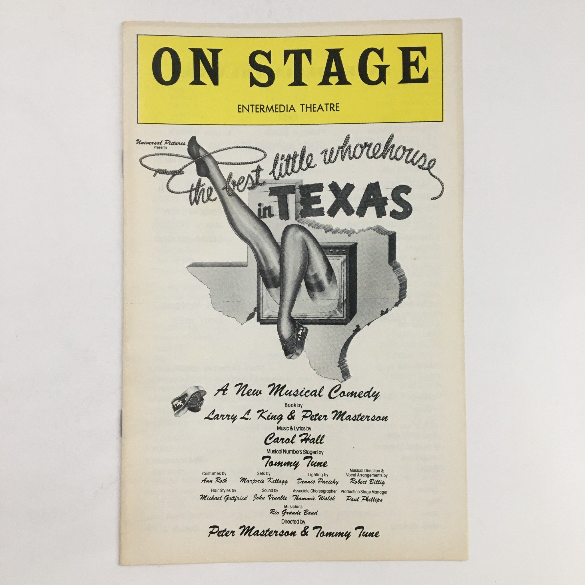 1978 On Stage Entermedia Theatre Presents The Best Little Whorehouse in Texas