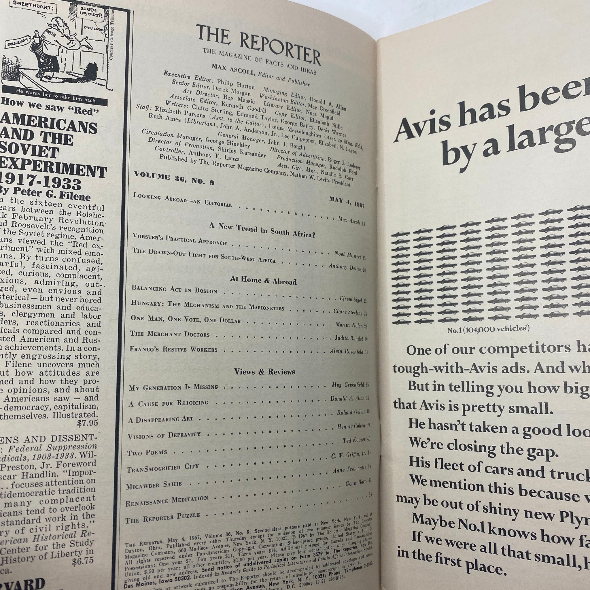 VTG The Reporter Magazine May 4 1967 A New Trend in South Africa?