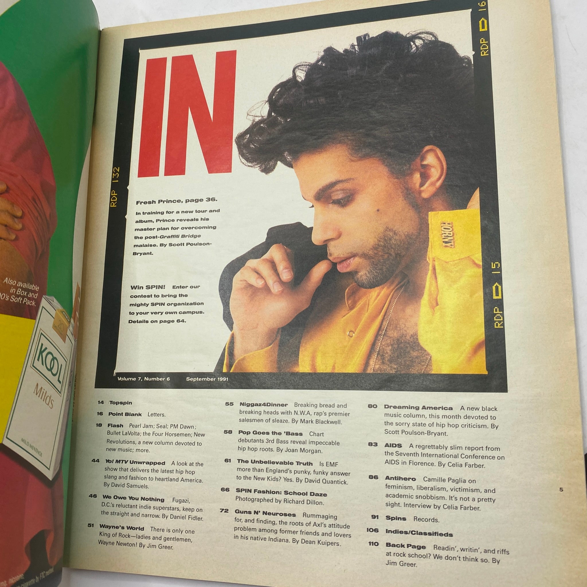 Spin Magazine September 1991 Vol 7 No. 6 Prince A Rare Interview No Label