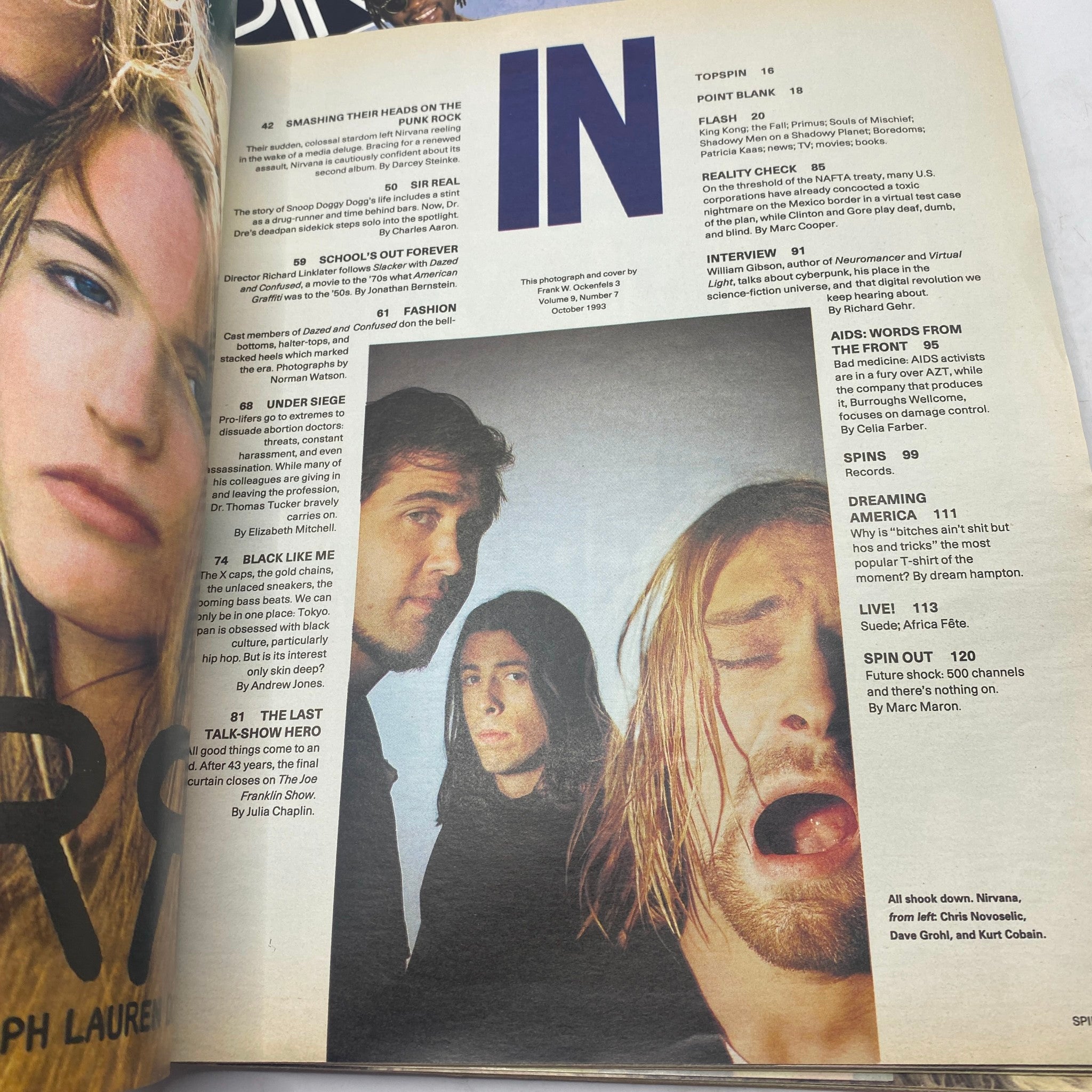 Spin Magazine October 1993 Vol 9 No. 7 Niravana Kurt Cobain Confessions No Label