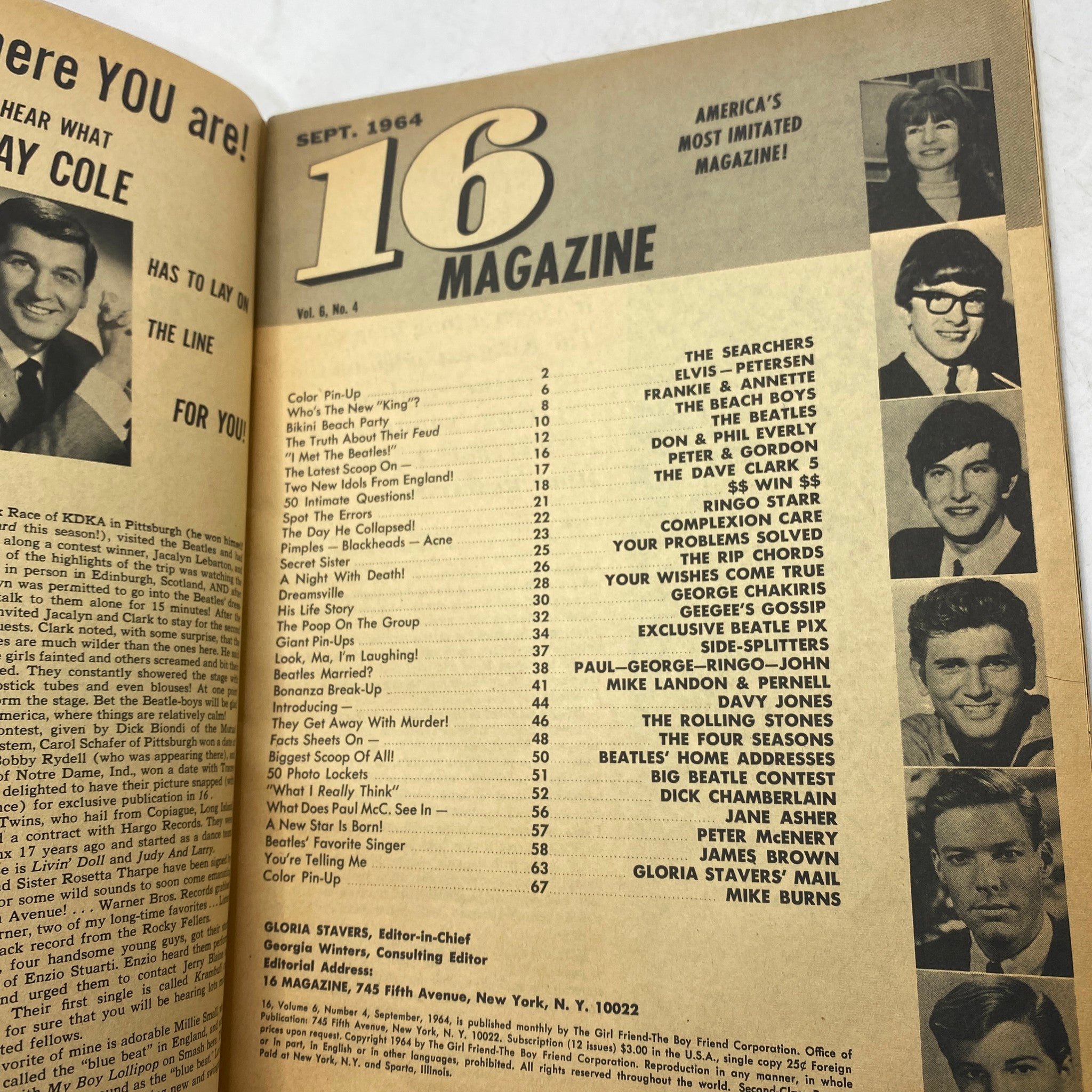 VTG 16 Magazine September 1964 Vol 6 No. 4 Paul, George, Ringo & John No Label