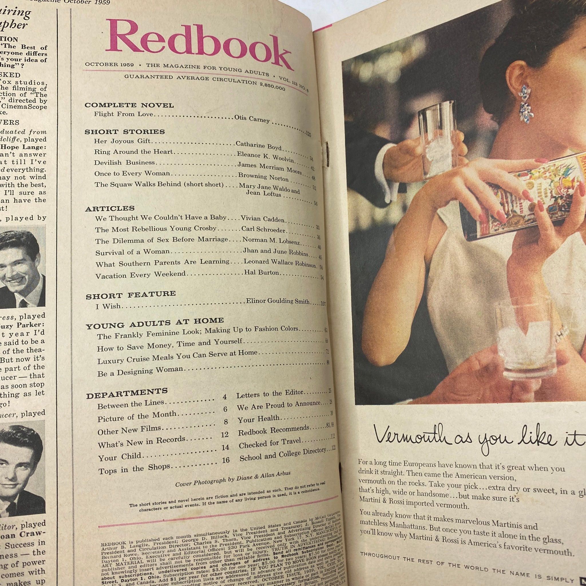 VTG Redbook Magazine October 1959 Revolt of The Young Crosbys