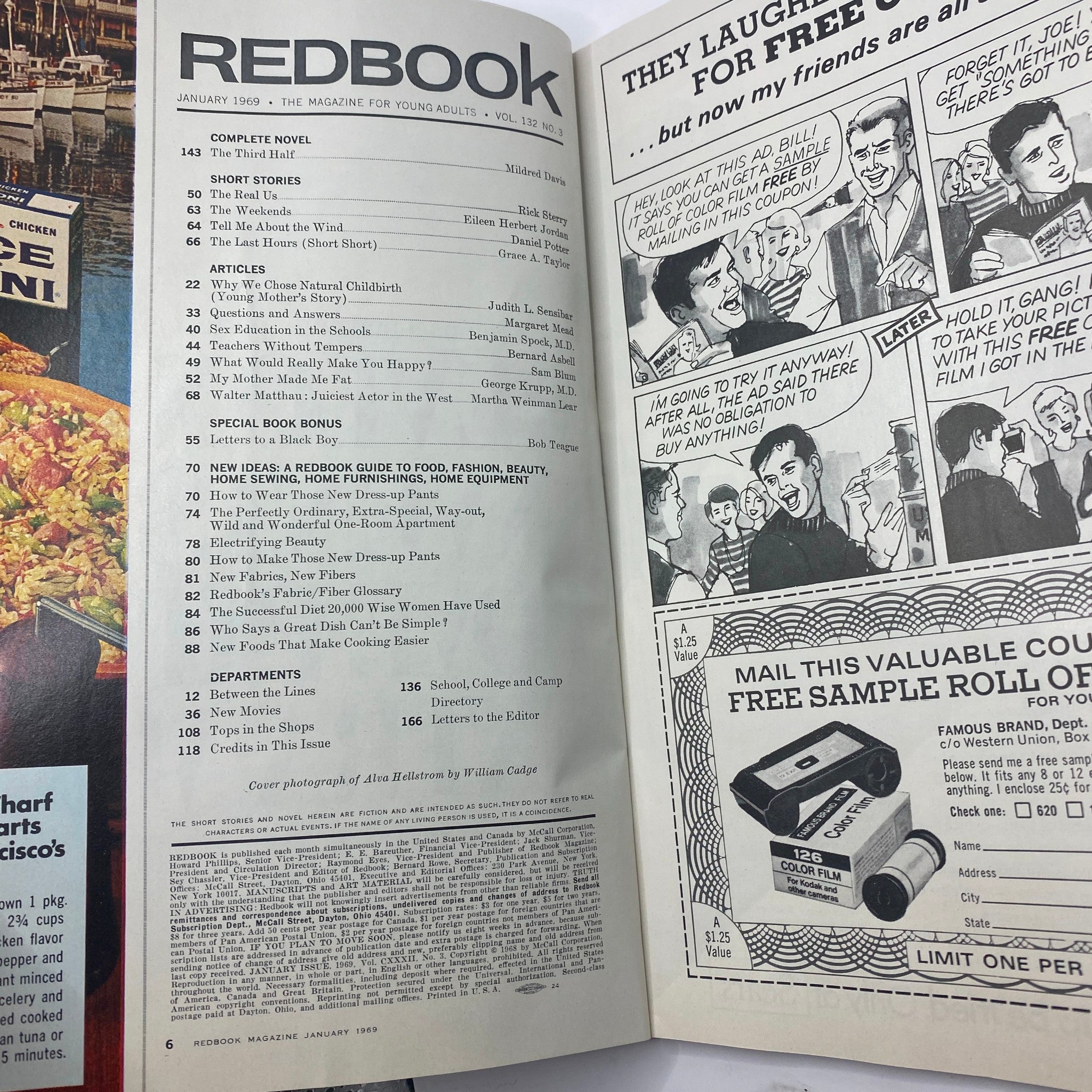 VTG Redbook Magazine January 1969 Vol 132 No. 3 Tell Me About the Wind