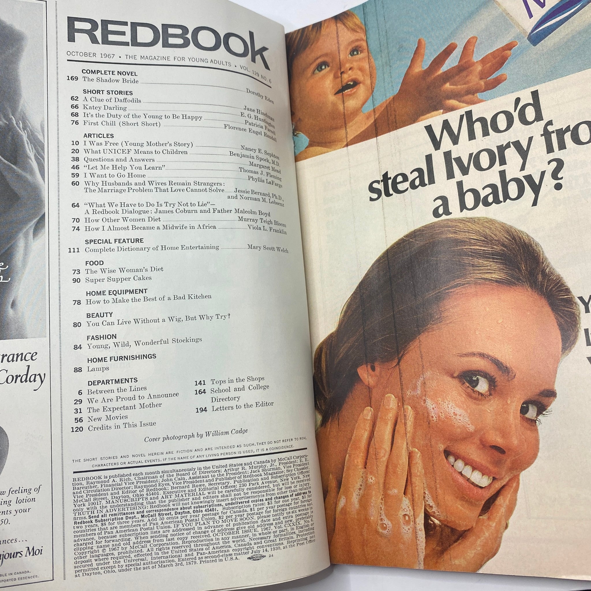 VTG Redbook Magazine October 1967 Vol 129 No. 6 Young Wild Stockings