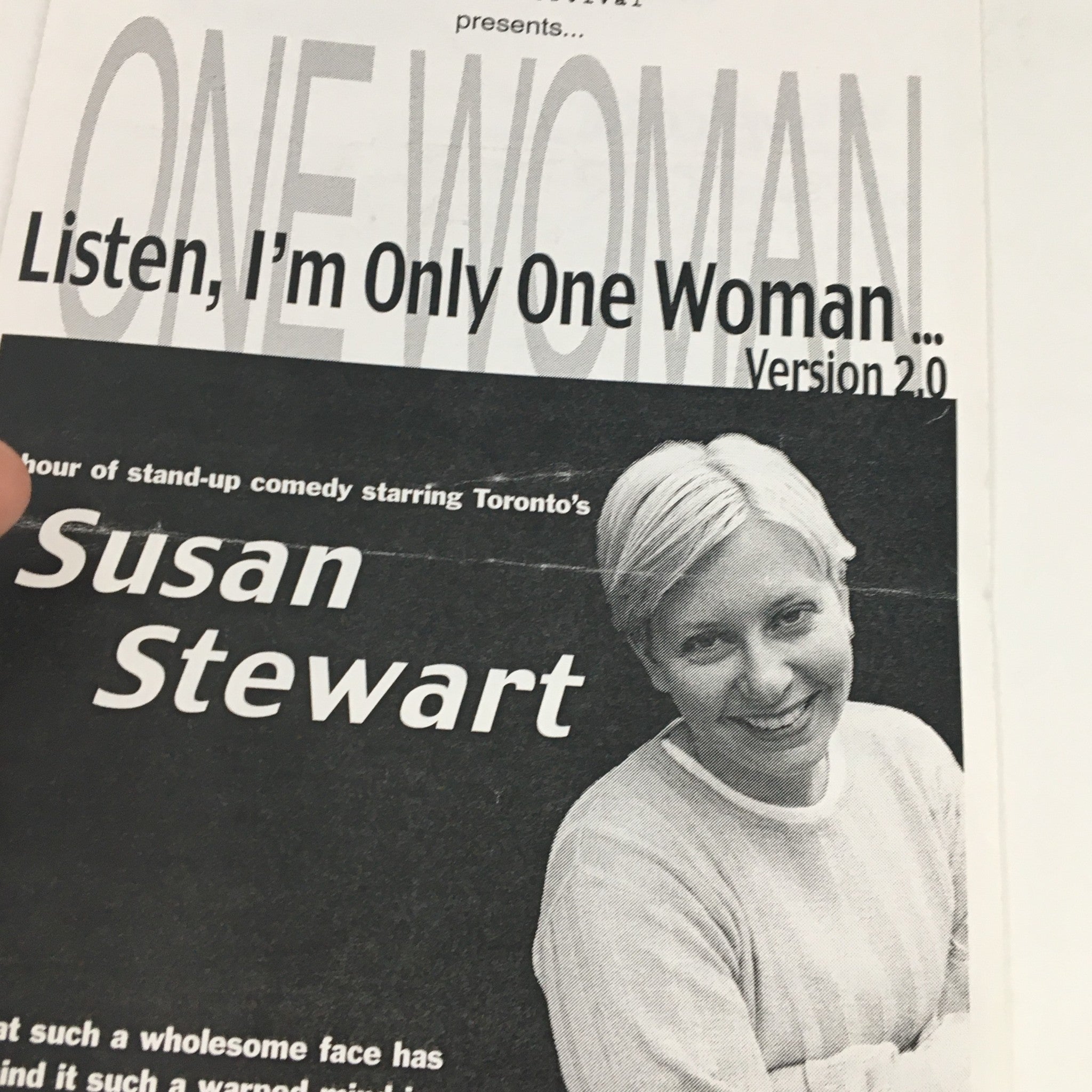 2018 Fringe Theatre Festival Presents Susan Stewart One Woman Stand-Up Comedy