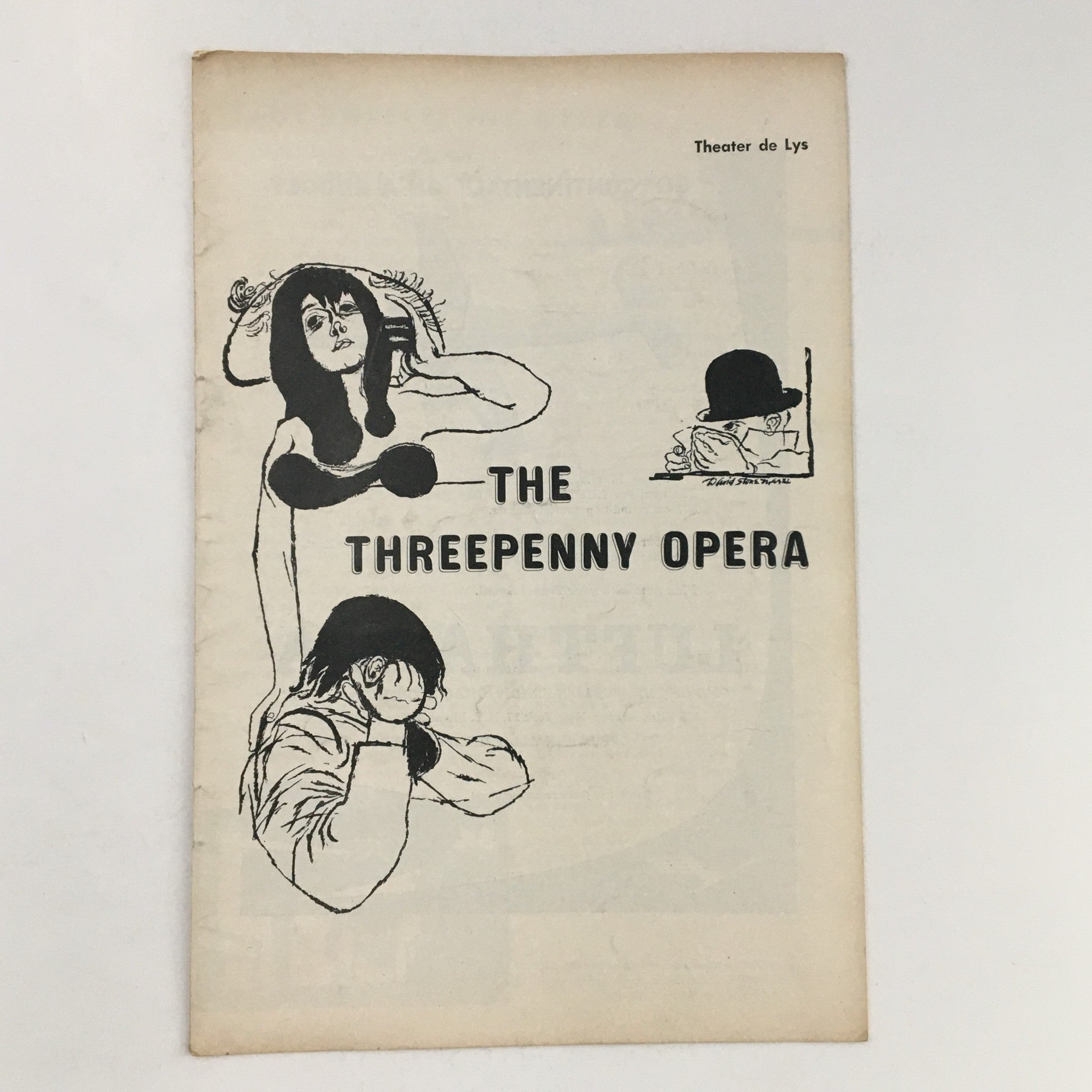 1954 Theater De Lys Lucille Lortel Presents Kurt Well's The Threepenny Opera