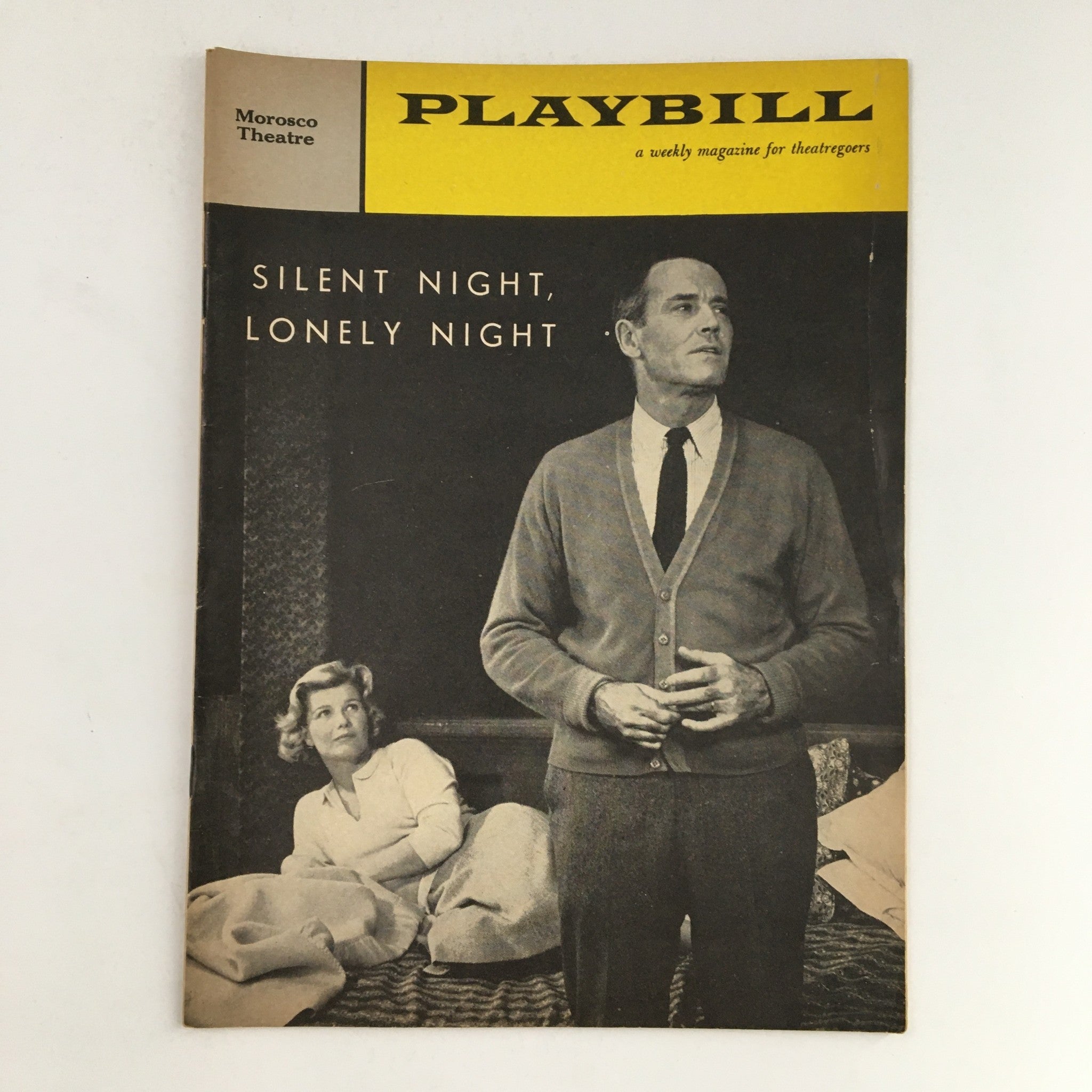 1960 Playbill Morosco Theatre Presents Henry Fonda in Silent Night, Lonely Night