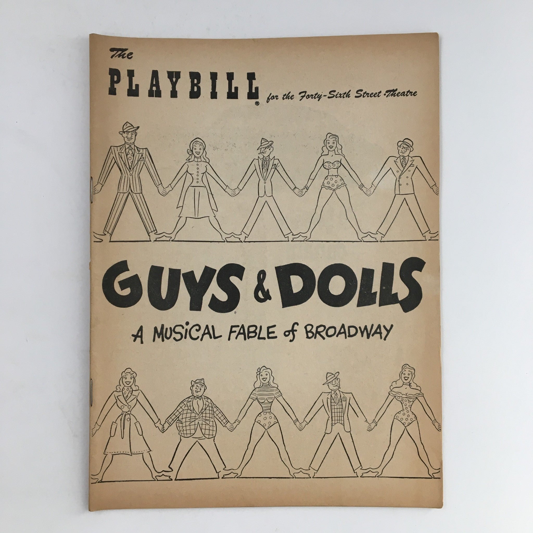 1951 Playbill Forty-Sixth Street Theatre Present Guys and Dolls by G. Kaufman