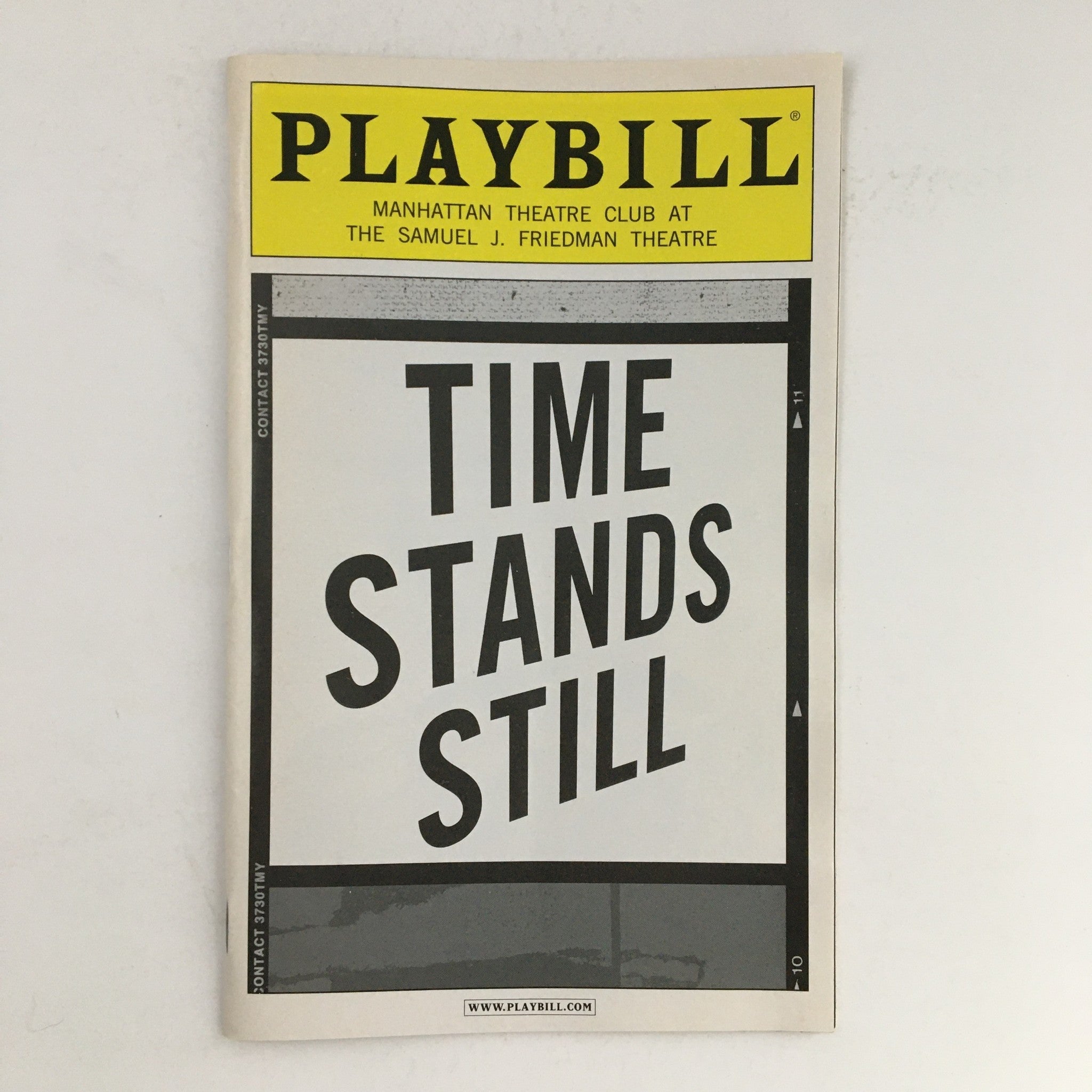 2010 Playbill The Samuel J. Friedman Theatre Time Stands Still by D. Margulies