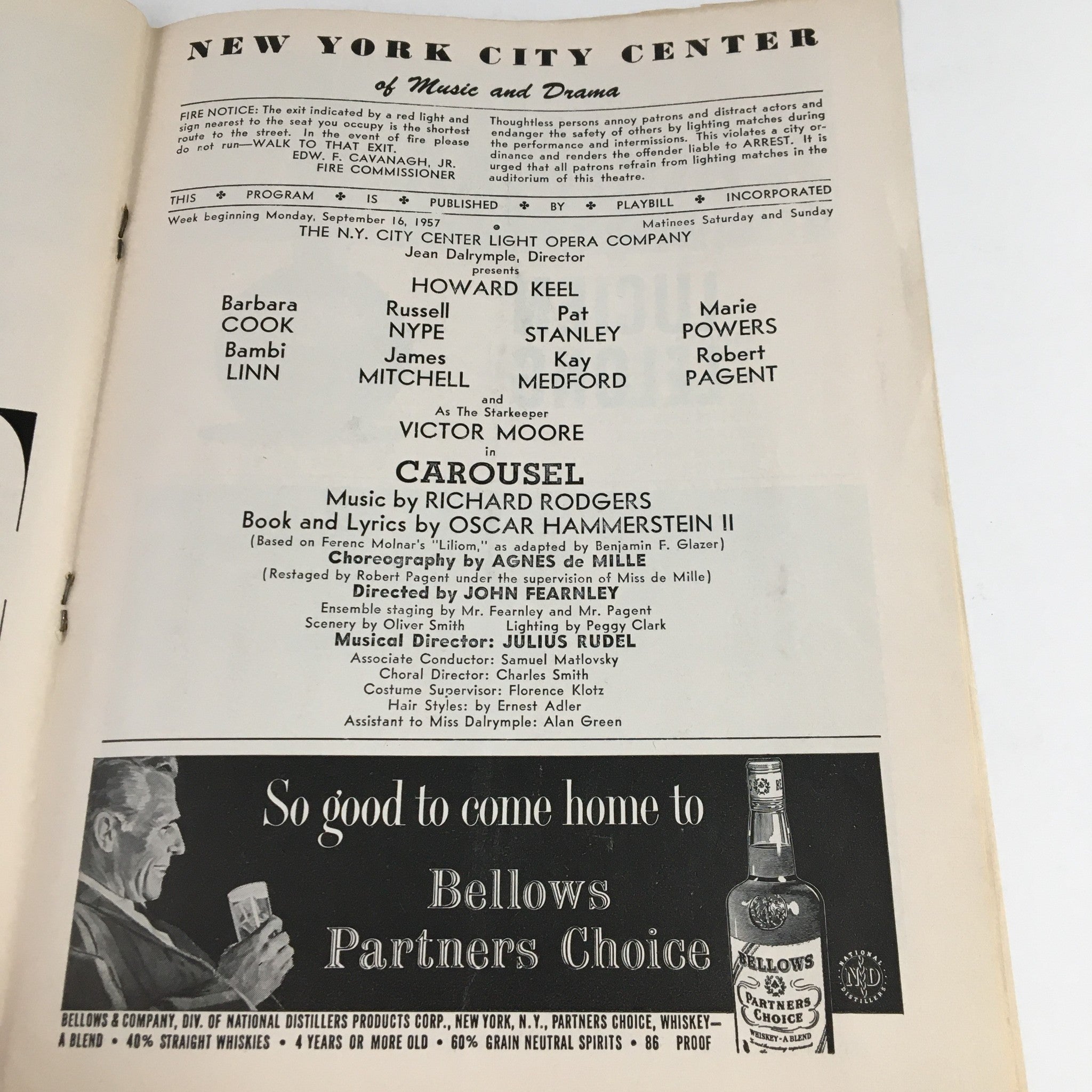 1957 New York City Center of Music and Drama Present Victor Moore in Carousel