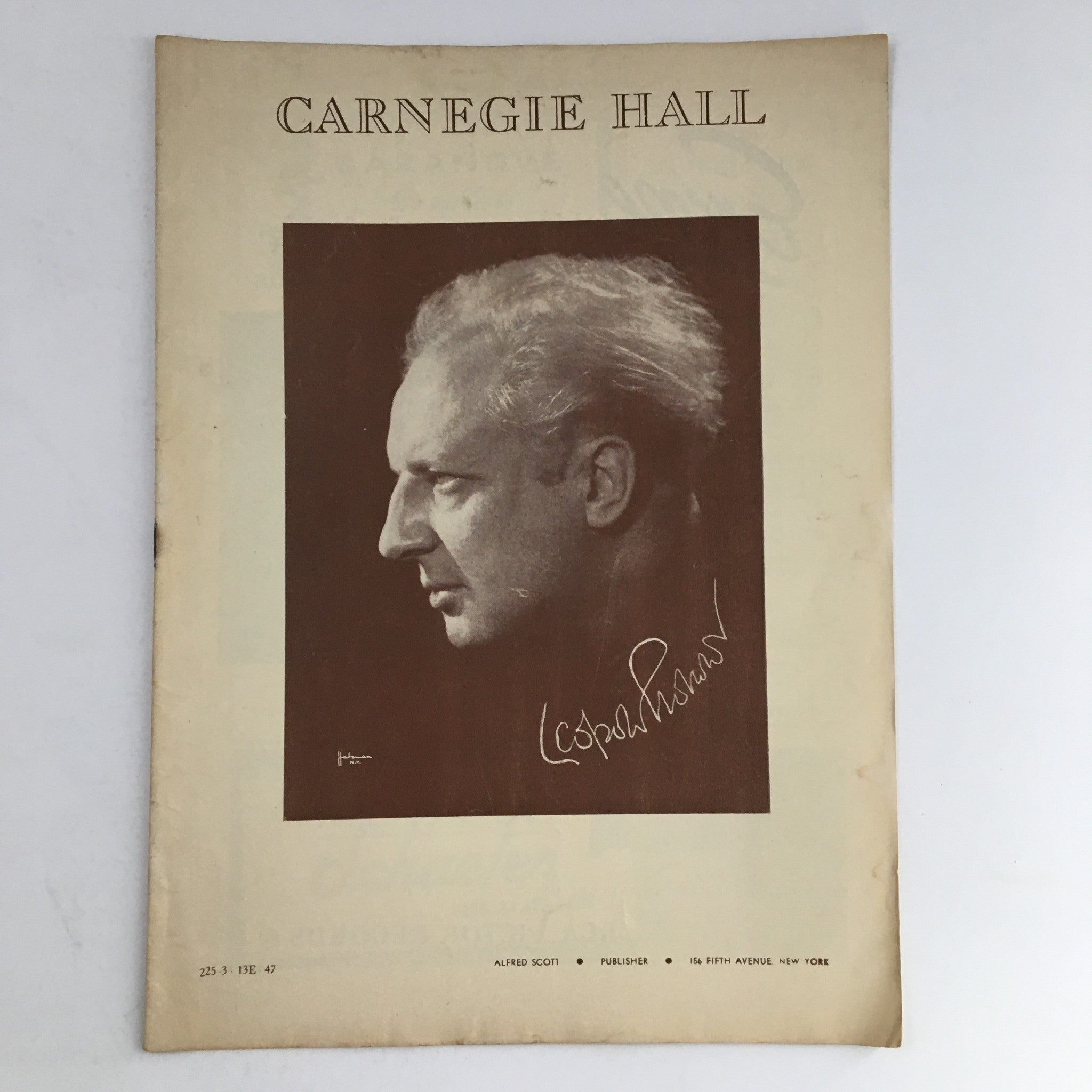 1945 Philharmonic-Symphony Society of New York Carnegie Hall Leopold Stokowski