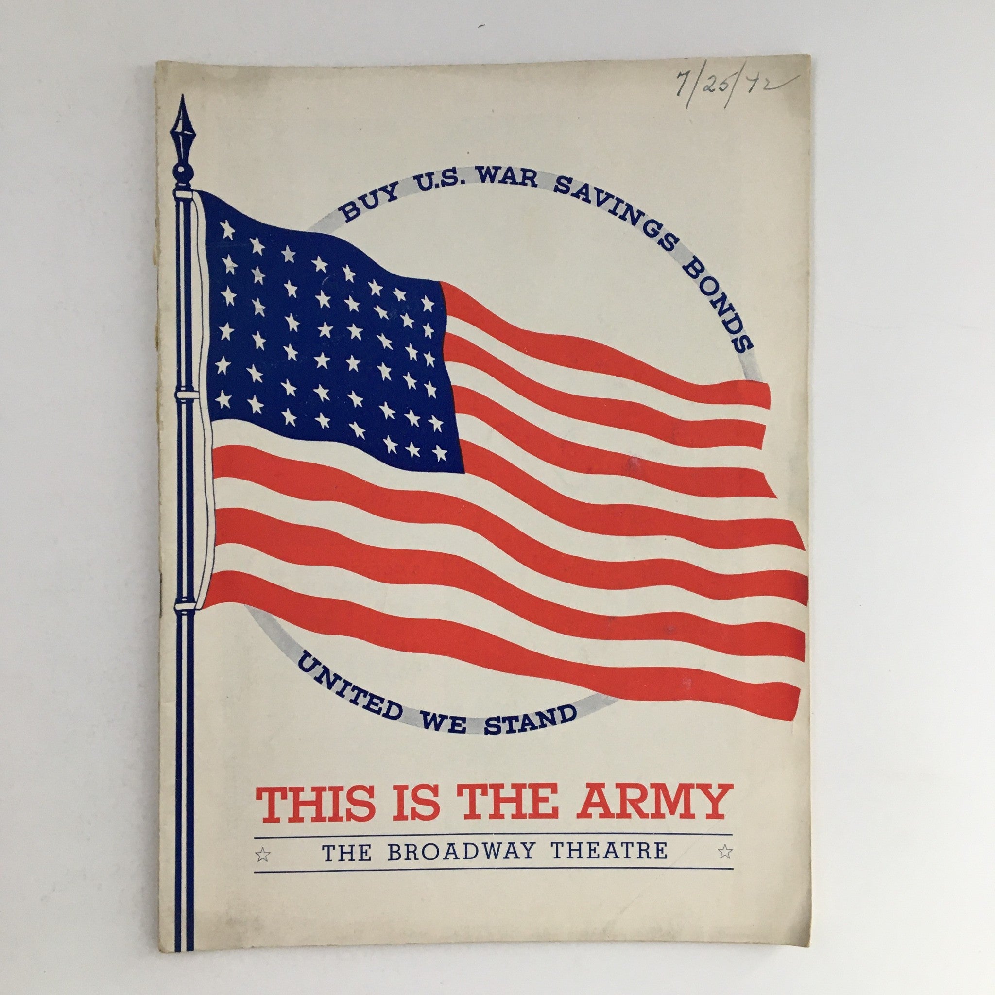 1942 Playbill The Broadway Theatre Present This Is The Army by Irving Berlin