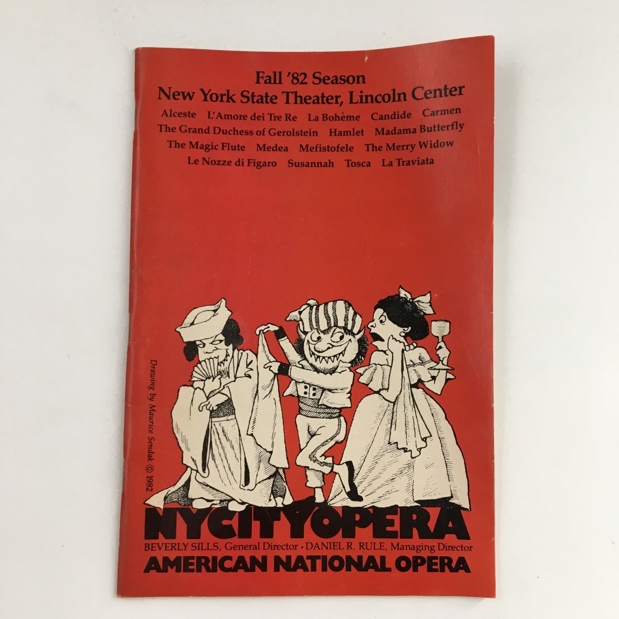 1982 Season Playbill of The New York City Opera American National Opera