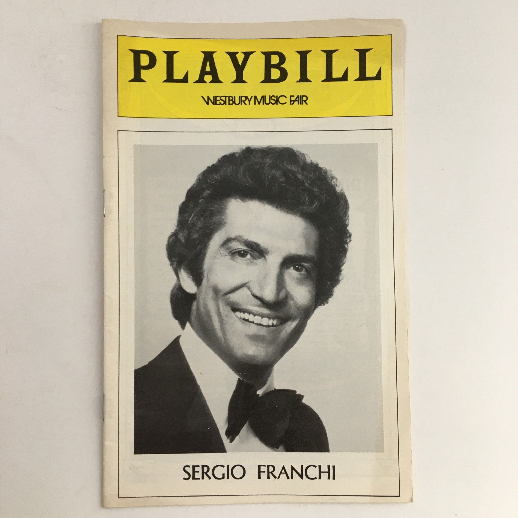 1970 Playbill Westbury Music Fair The Sergio Franchi Show "The Little Steps" VG