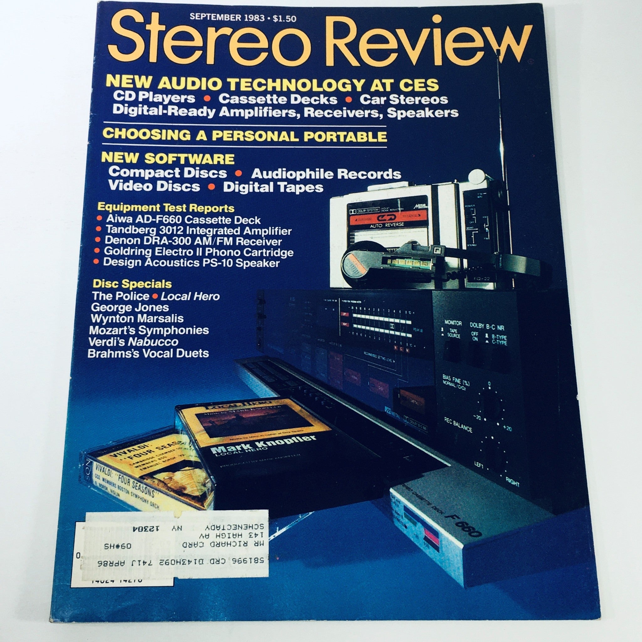 VTG Stereo Review Magazine September 1983 - The Police / George Jones Discs