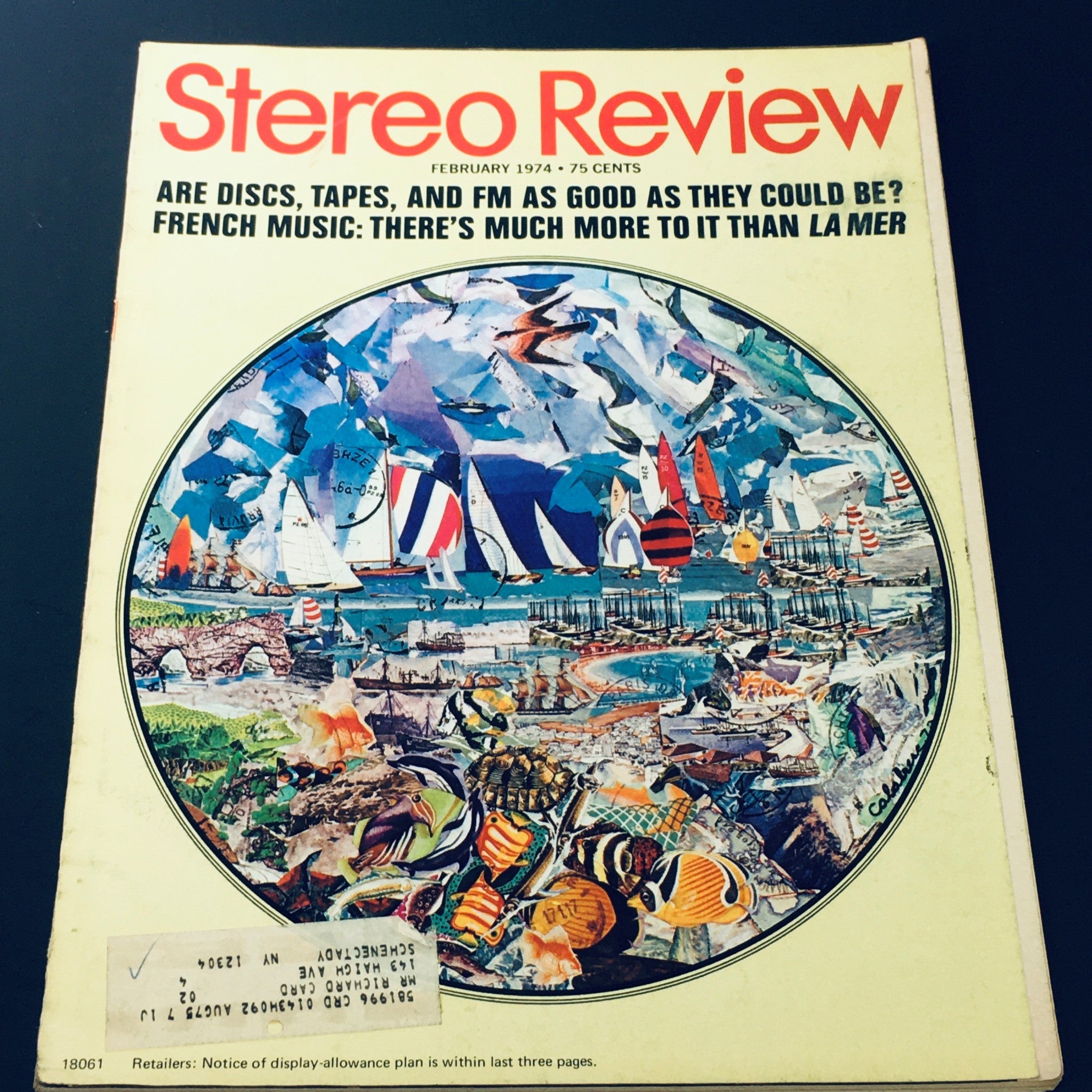 VTG Stereo Review Music Magazine February 1974 - La Mer French Music