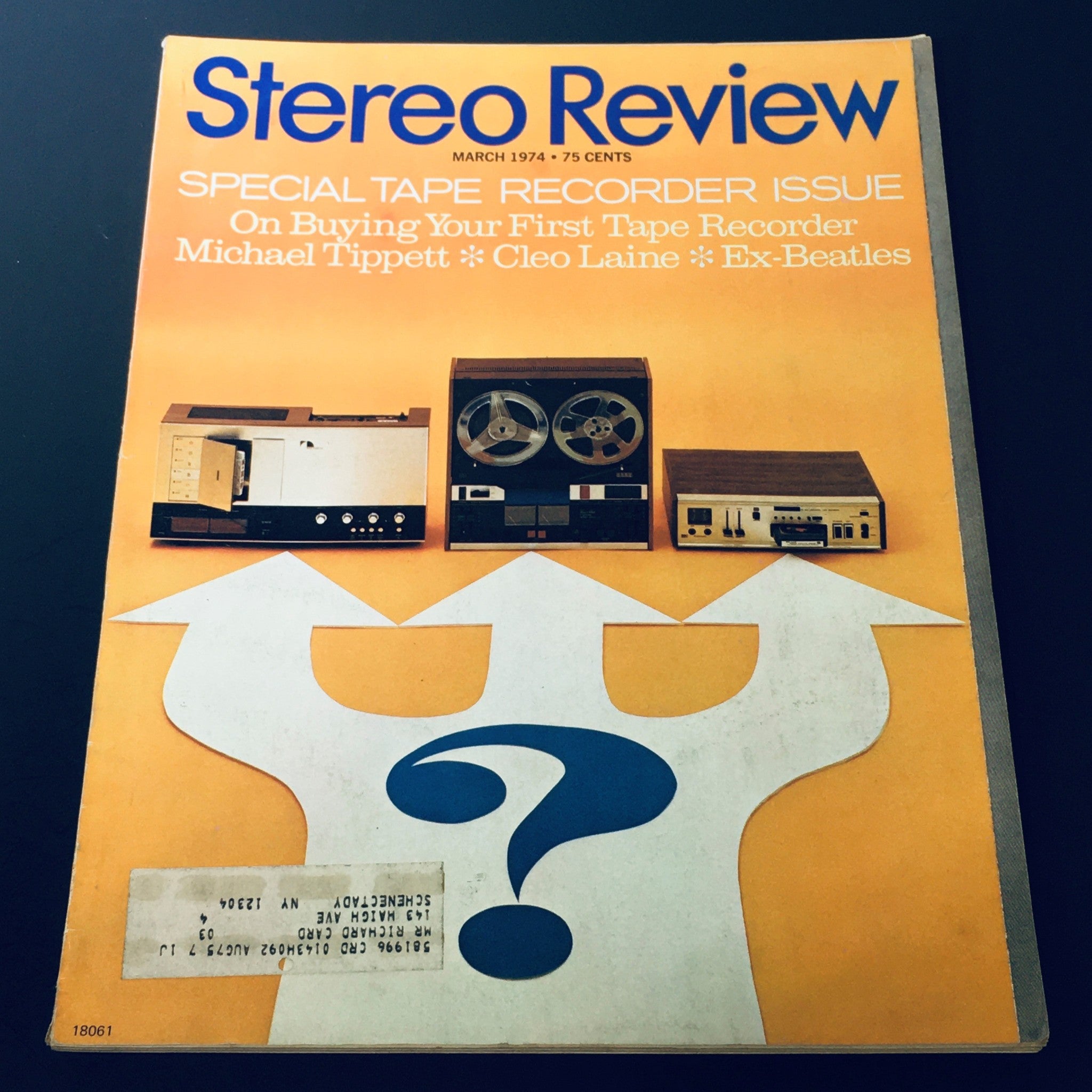 VTG Stereo Review Music Magazine March 1974 - Michael Tippett / Cleo Laine