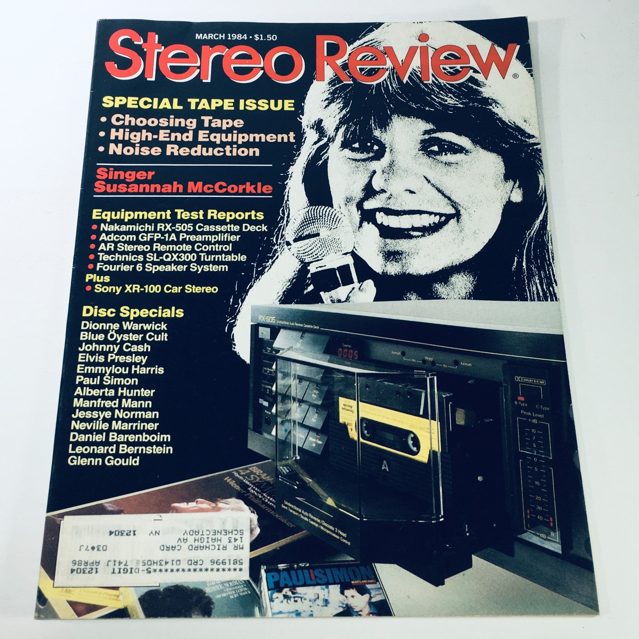 VTG Stereo Review Magazine March 1984 - Dionne Warwick / Elvis Presley Discs