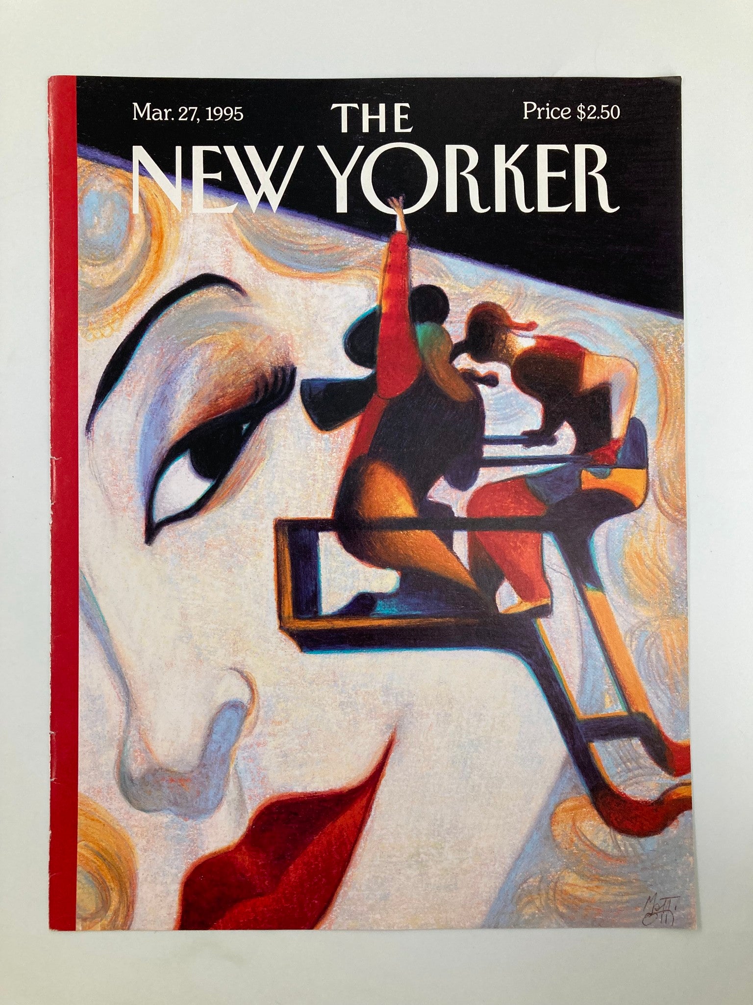 COVER ONLY The New Yorker March 27 1995 Oscar Closeup by Lorenzo Mattotti