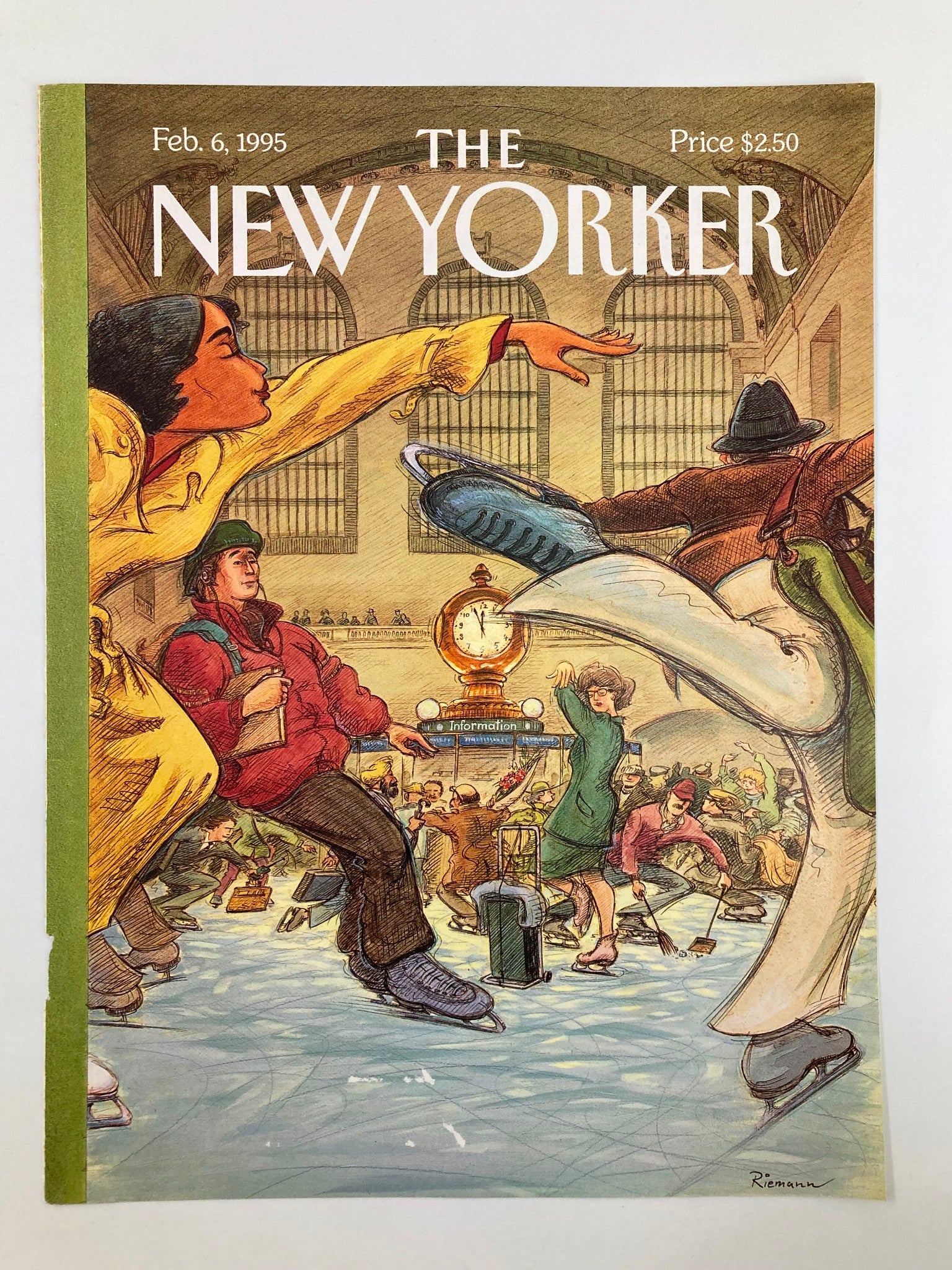 COVER ONLY The New Yorker February 6 1995 Grand Central Rink by George Riemann