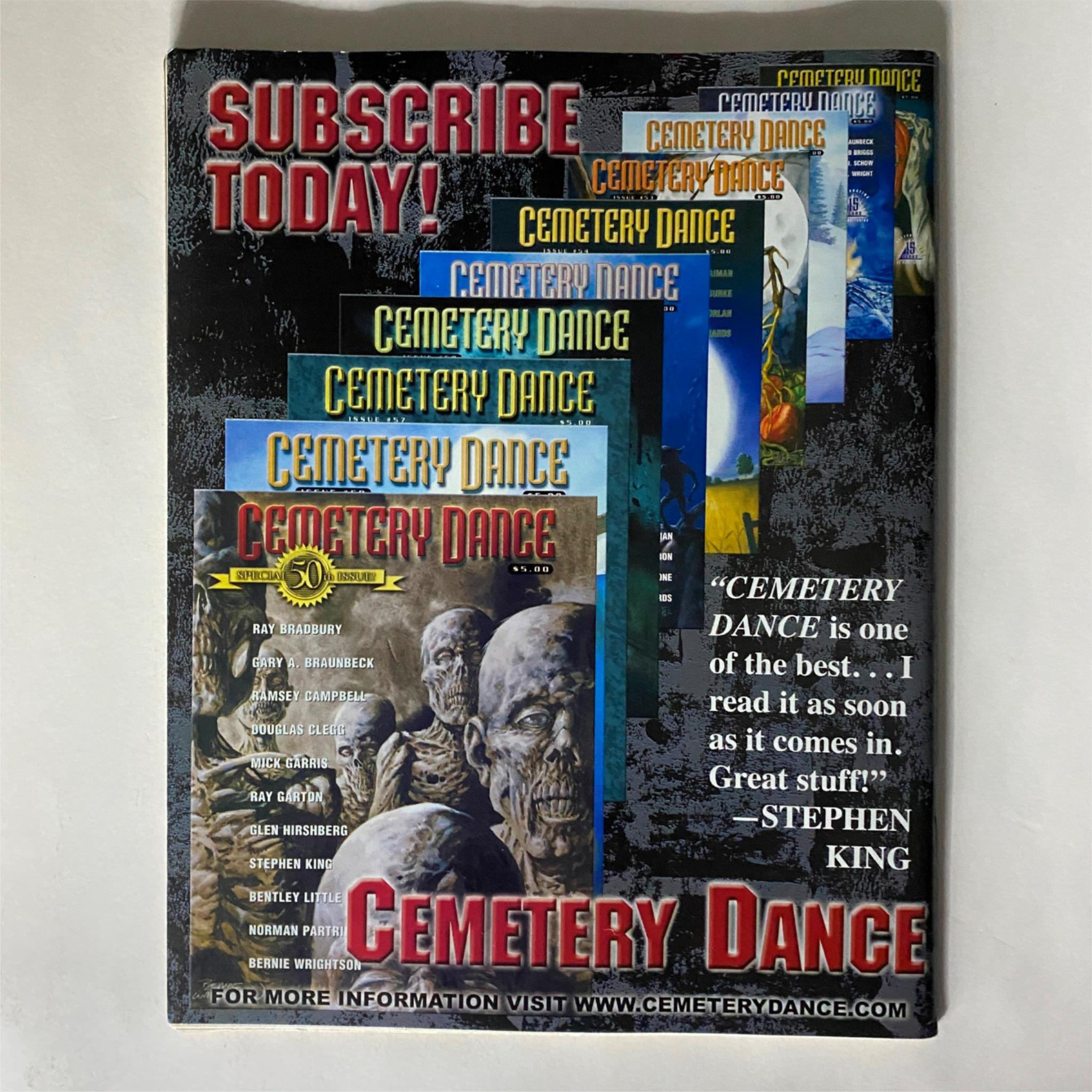 Cemetery Dance Magazine 2009 Issue #61 Peter Straub Special Issue No Label VG