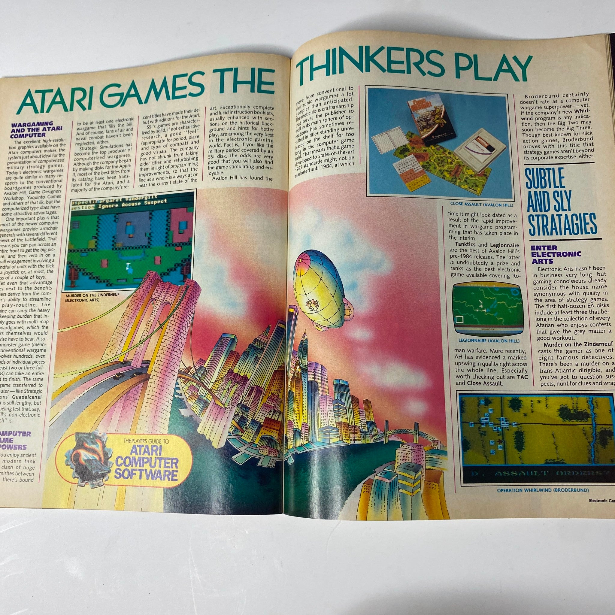 Electronic Games Magazine January 1984, Atari Games the Thinkers Play article featuring innovative game designs and strategic gameplay.